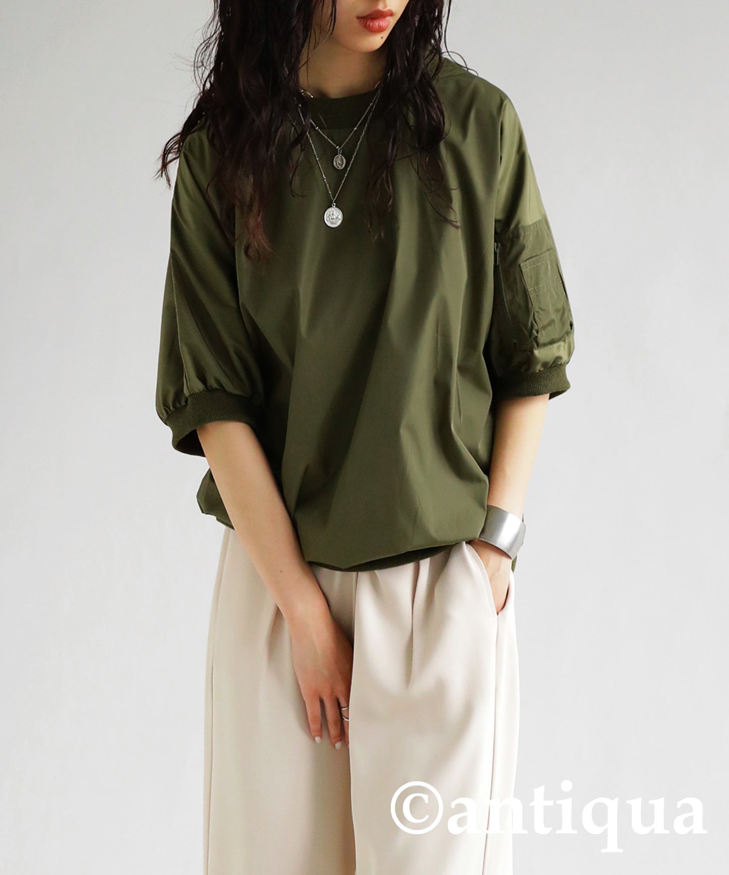 Military MA-1 Dolman sleeve Tops Ladies