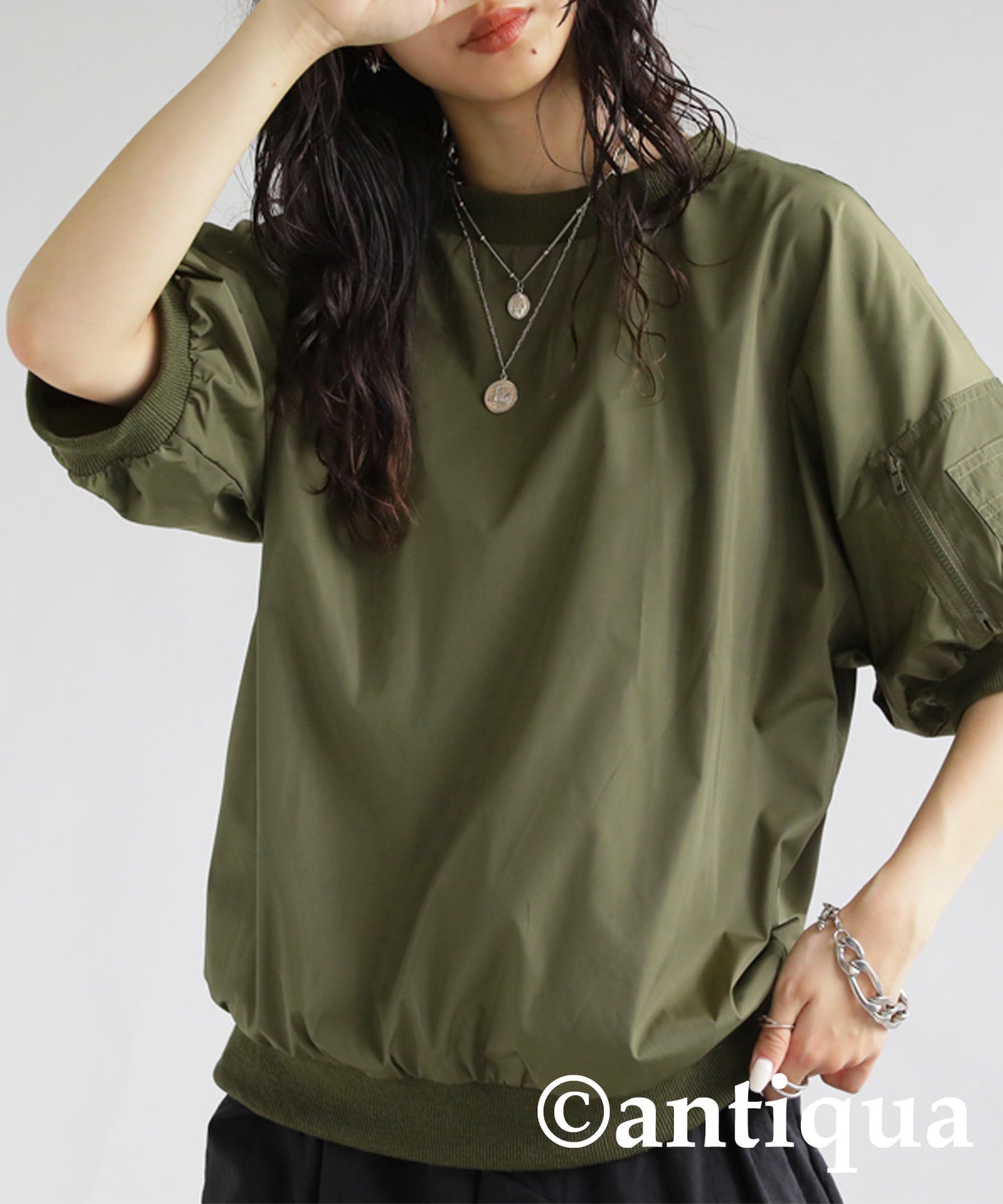 Military MA-1 Dolman sleeve Tops Ladies