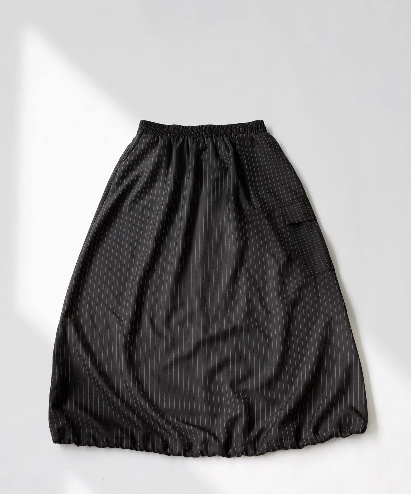 Striped Pattern Cargo Skirt Ladies