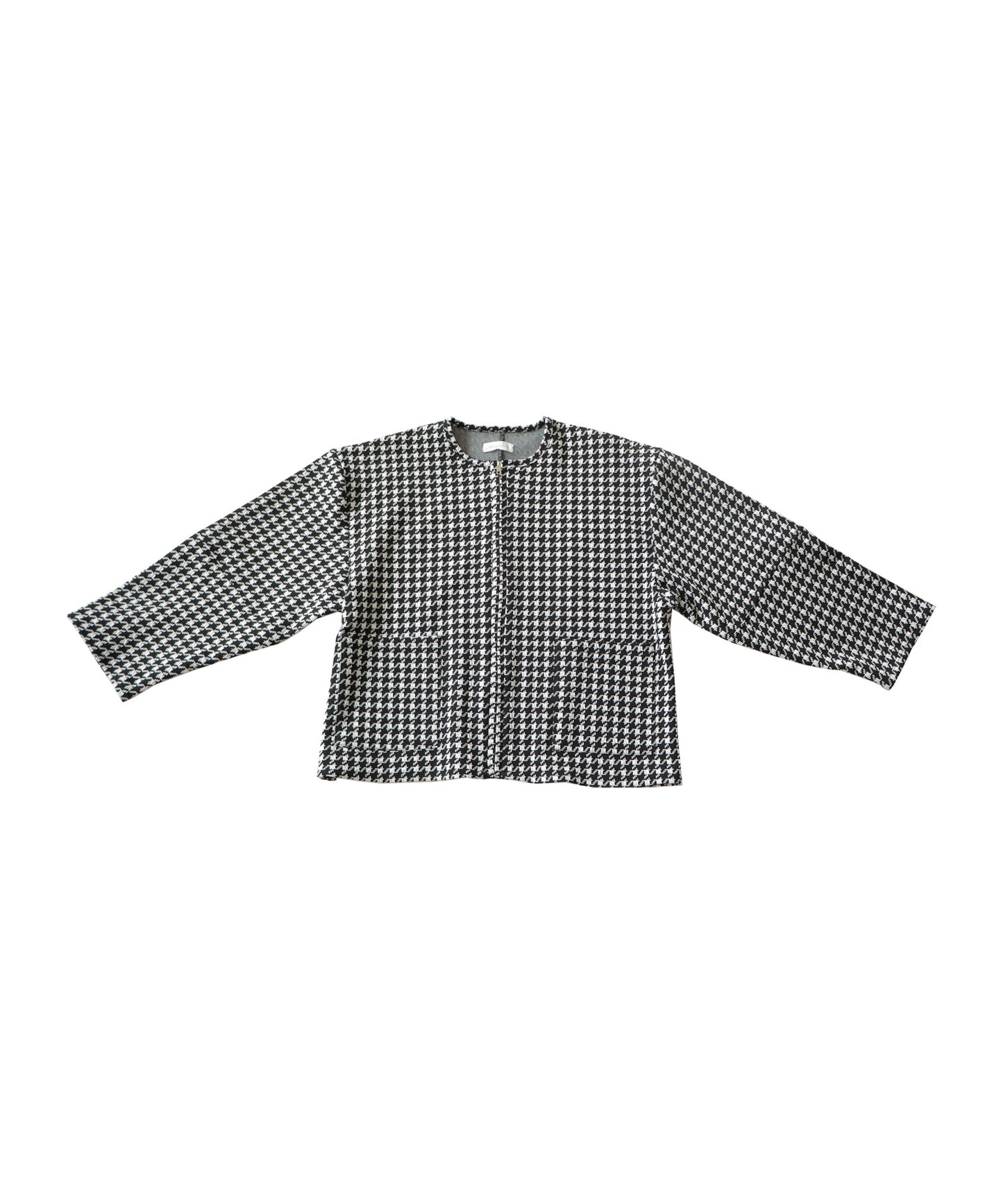 Ladies Knit Blouson (houndstooth)