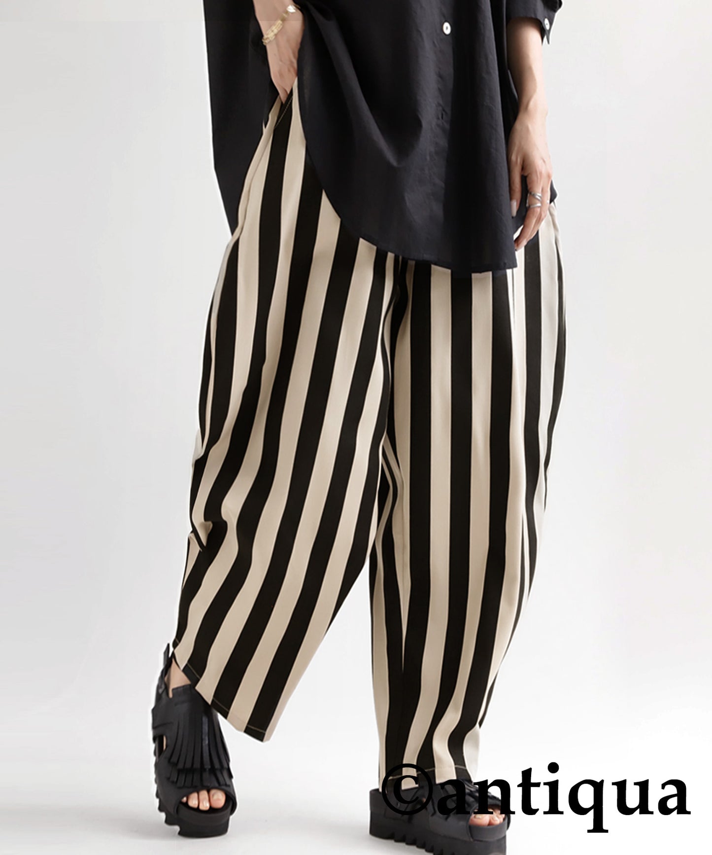 Ladies Circus Pants vertical stripe