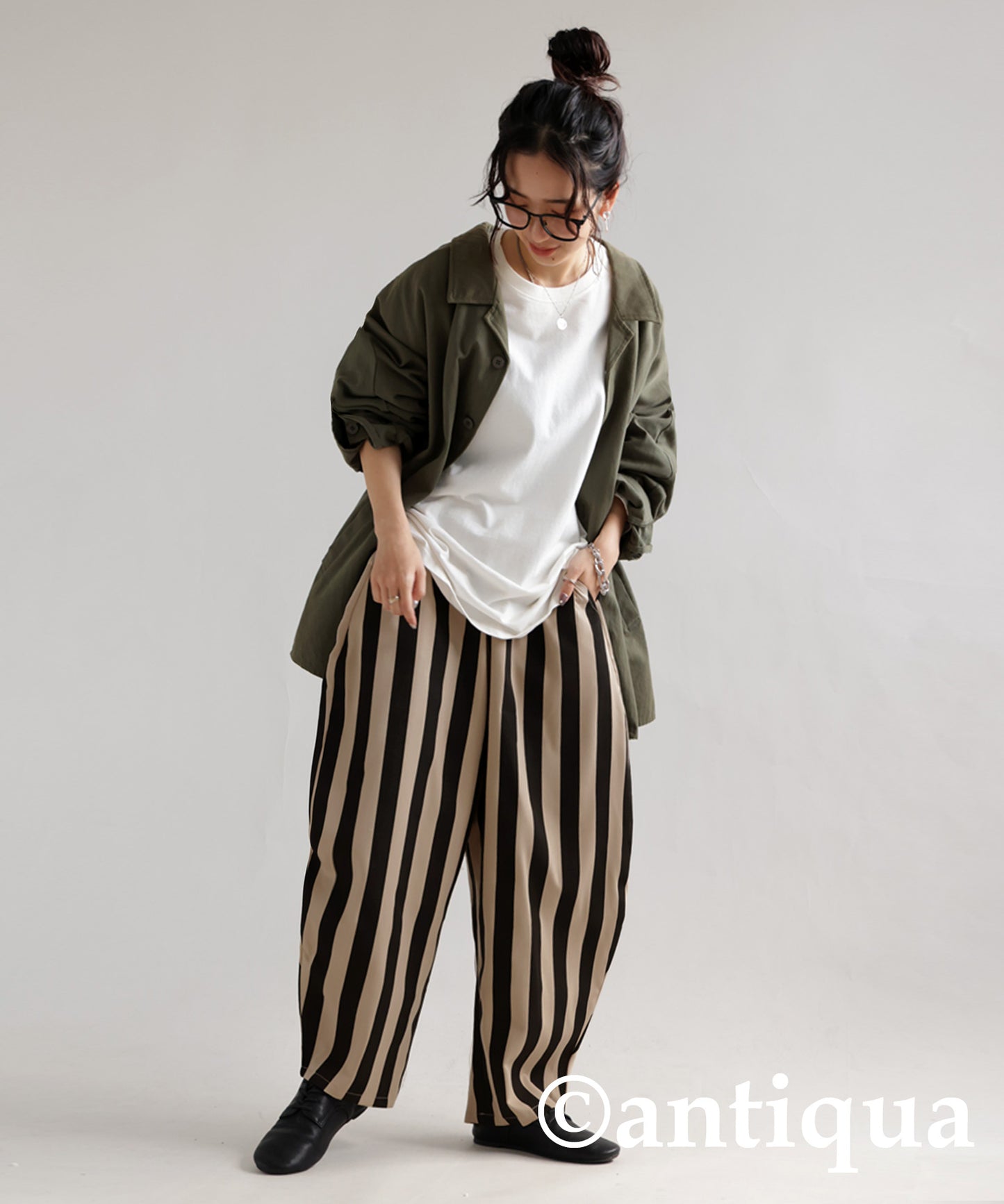 Ladies Circus Pants vertical stripe