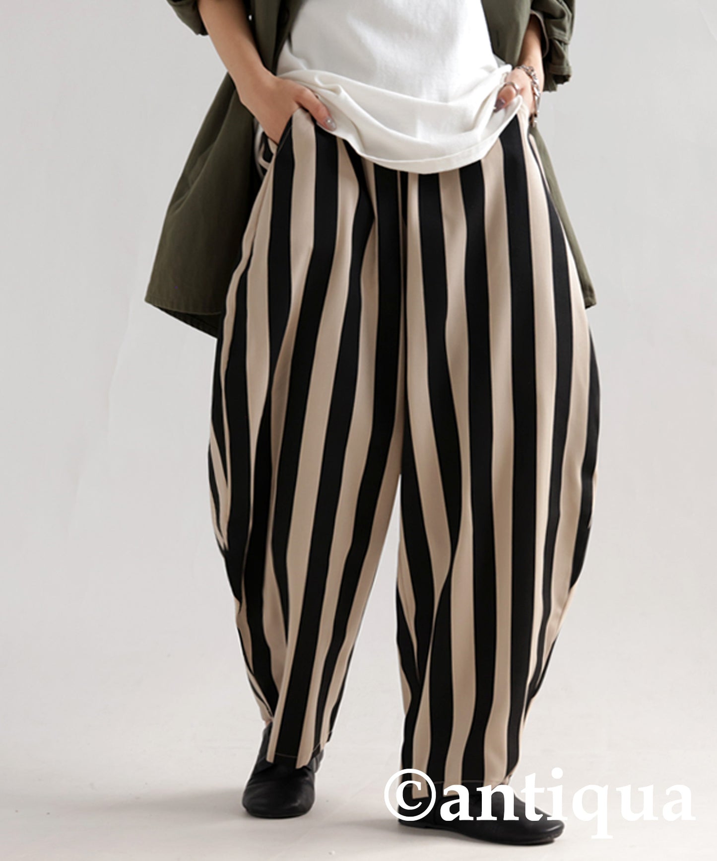 Ladies Circus Pants vertical stripe