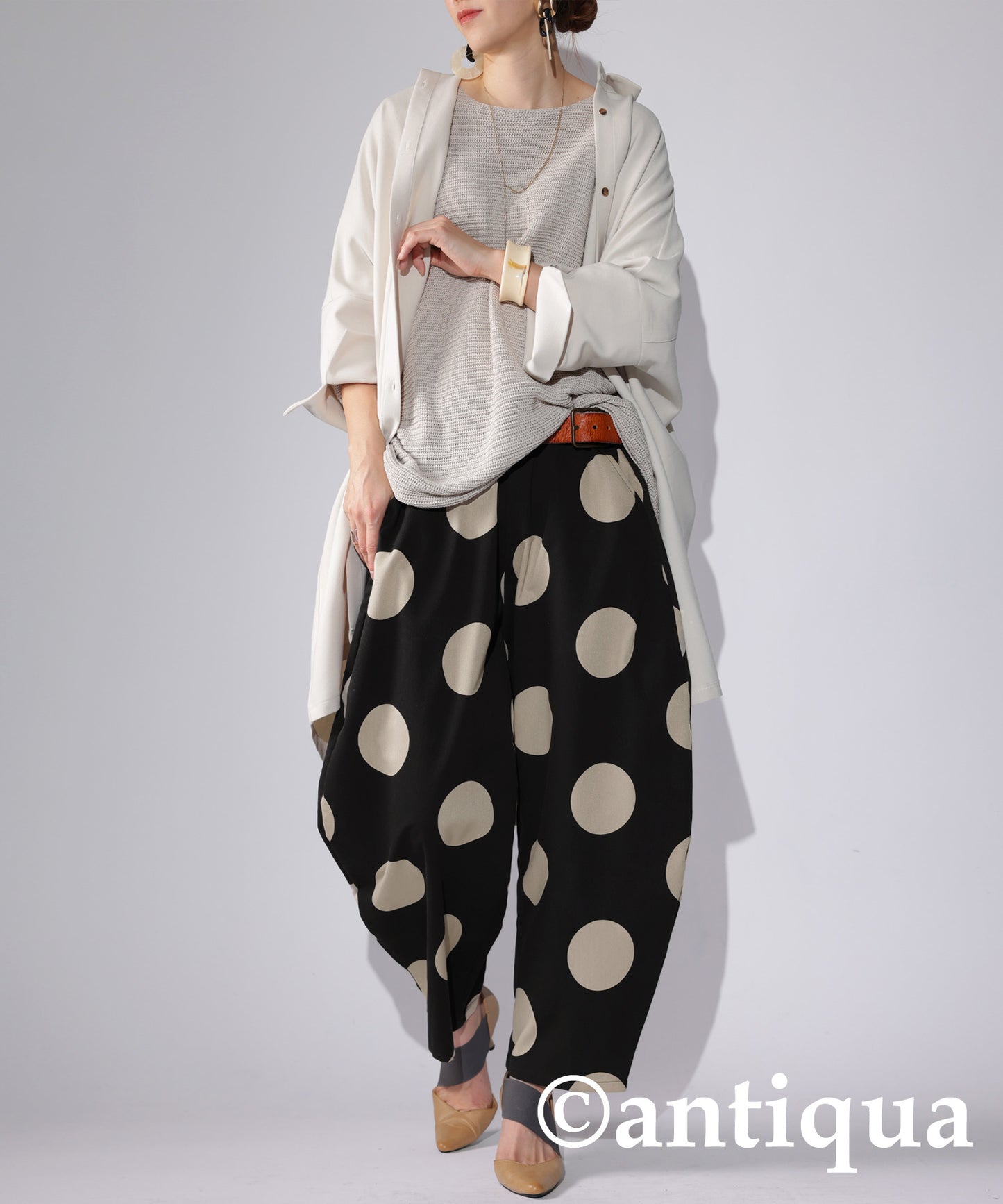 Dot pattern Circus pants Ladies