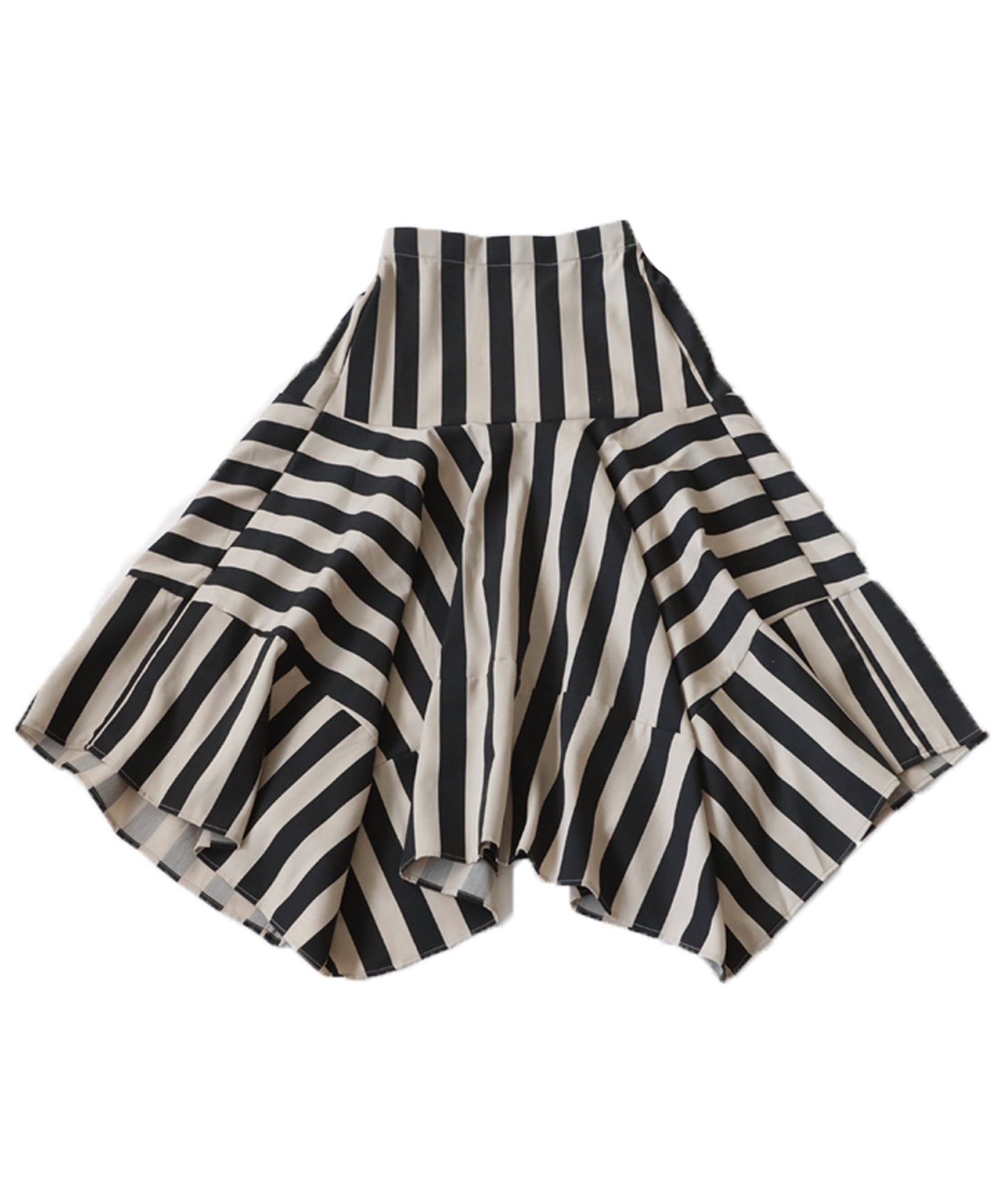 Deformation panel stripe skirt Ladies