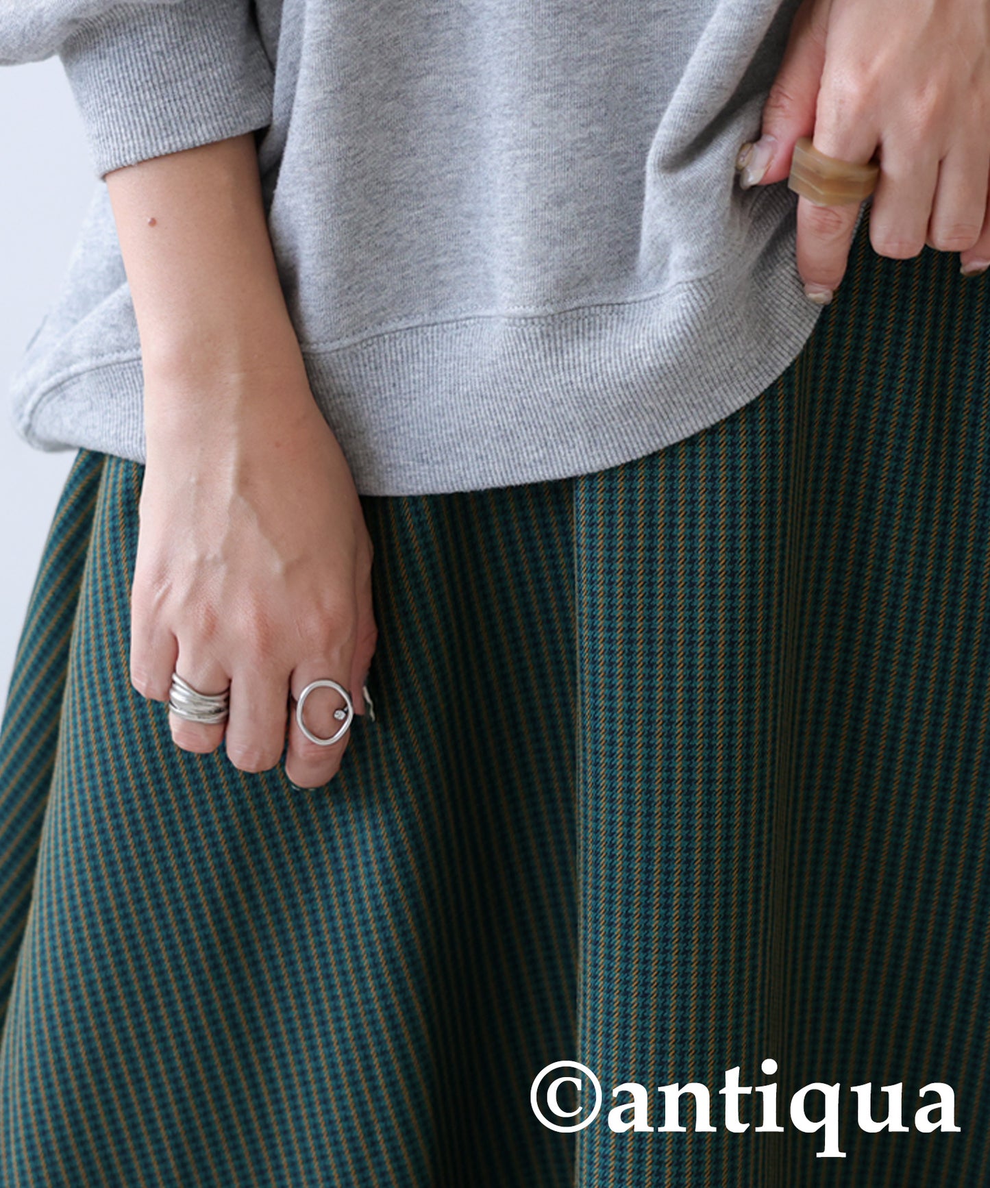 Gun Club Check Pattern A-line Skirt Ladies