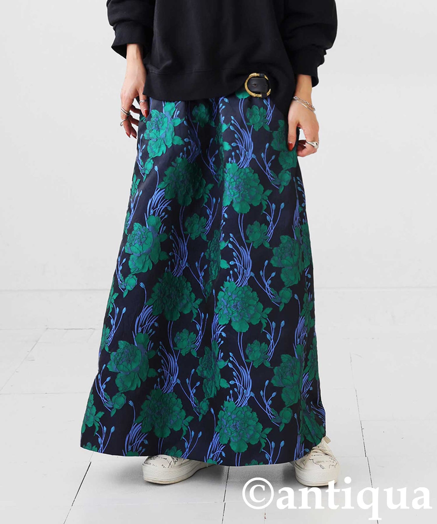 Floral Jacquard Skirt Ladies