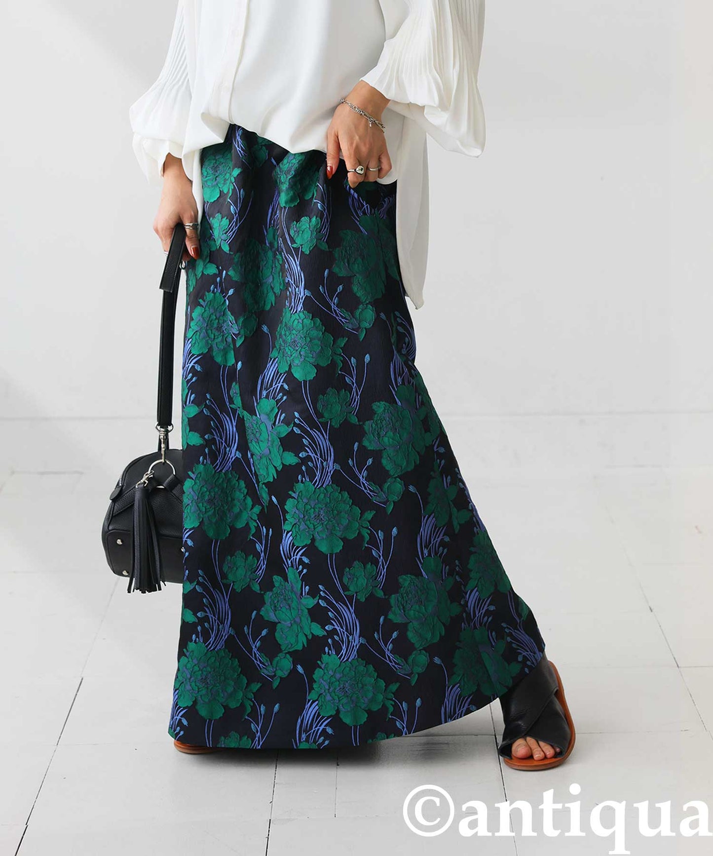 Floral Jacquard Skirt Ladies