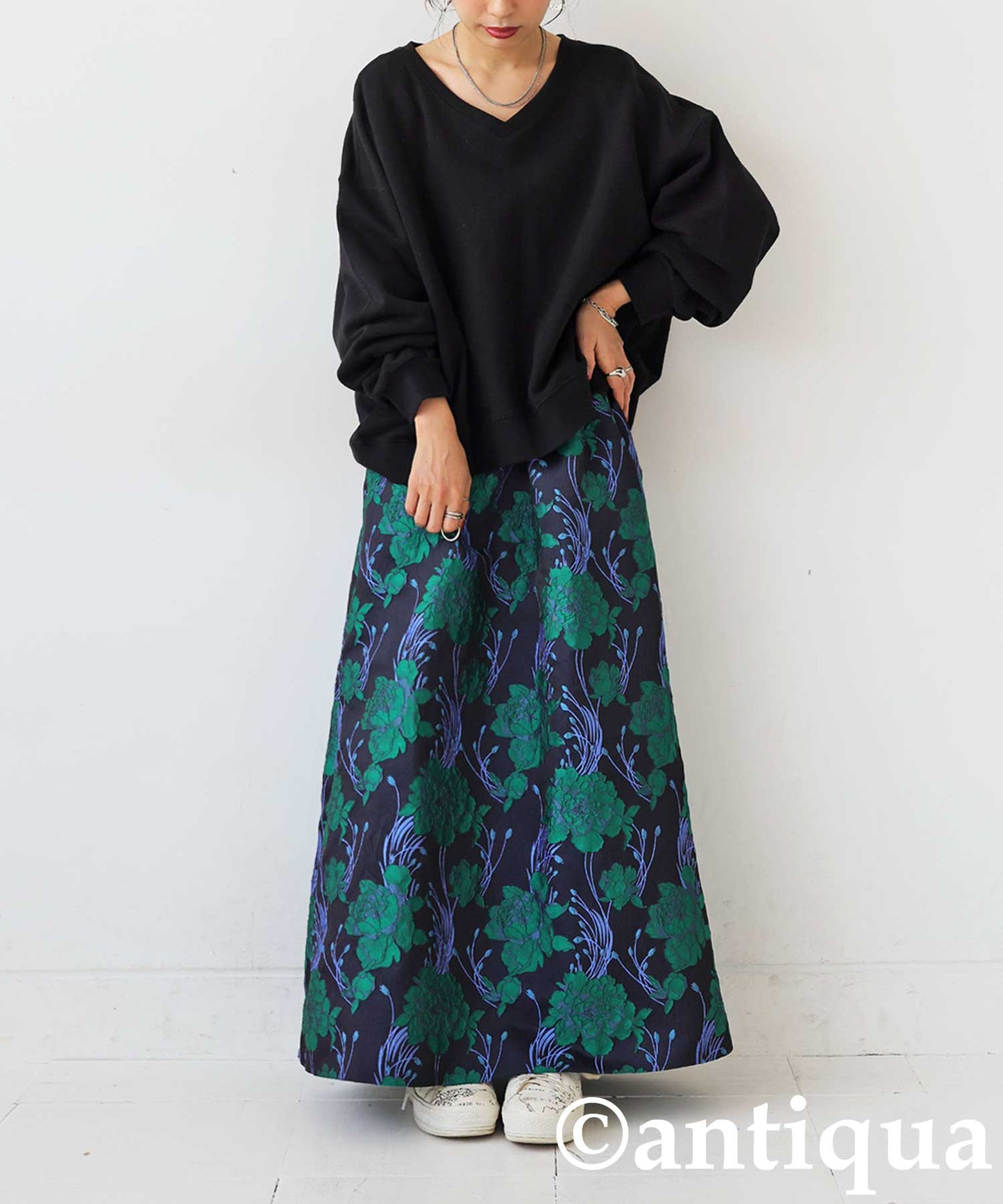 Floral Jacquard Skirt Ladies