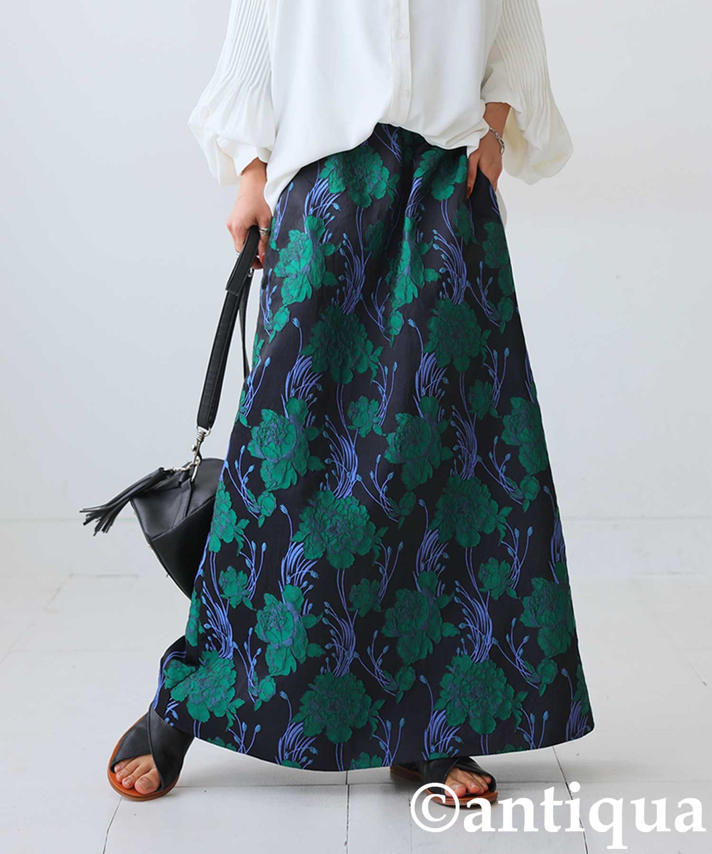 Floral Jacquard Skirt Ladies