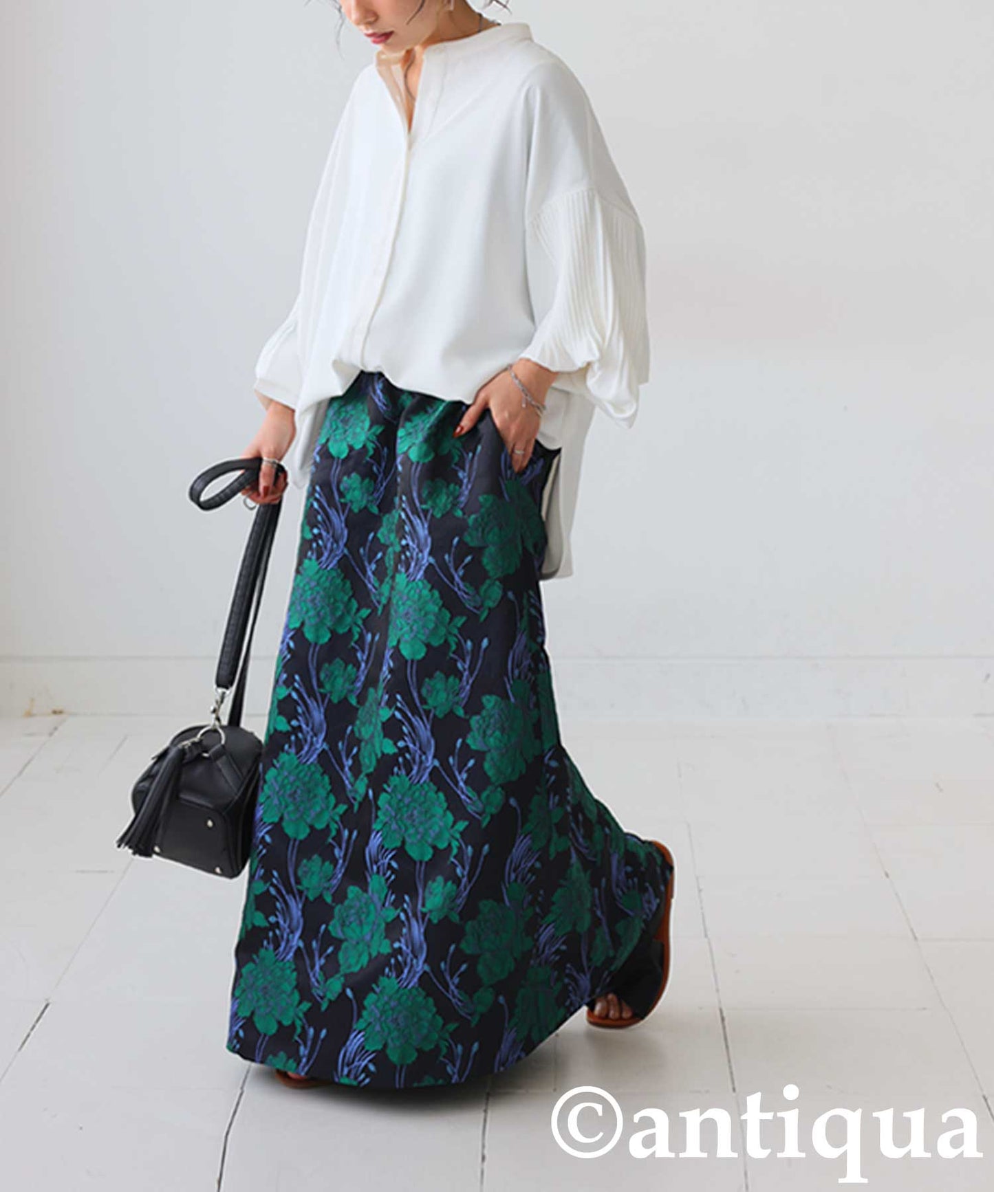 Floral Jacquard Skirt Ladies