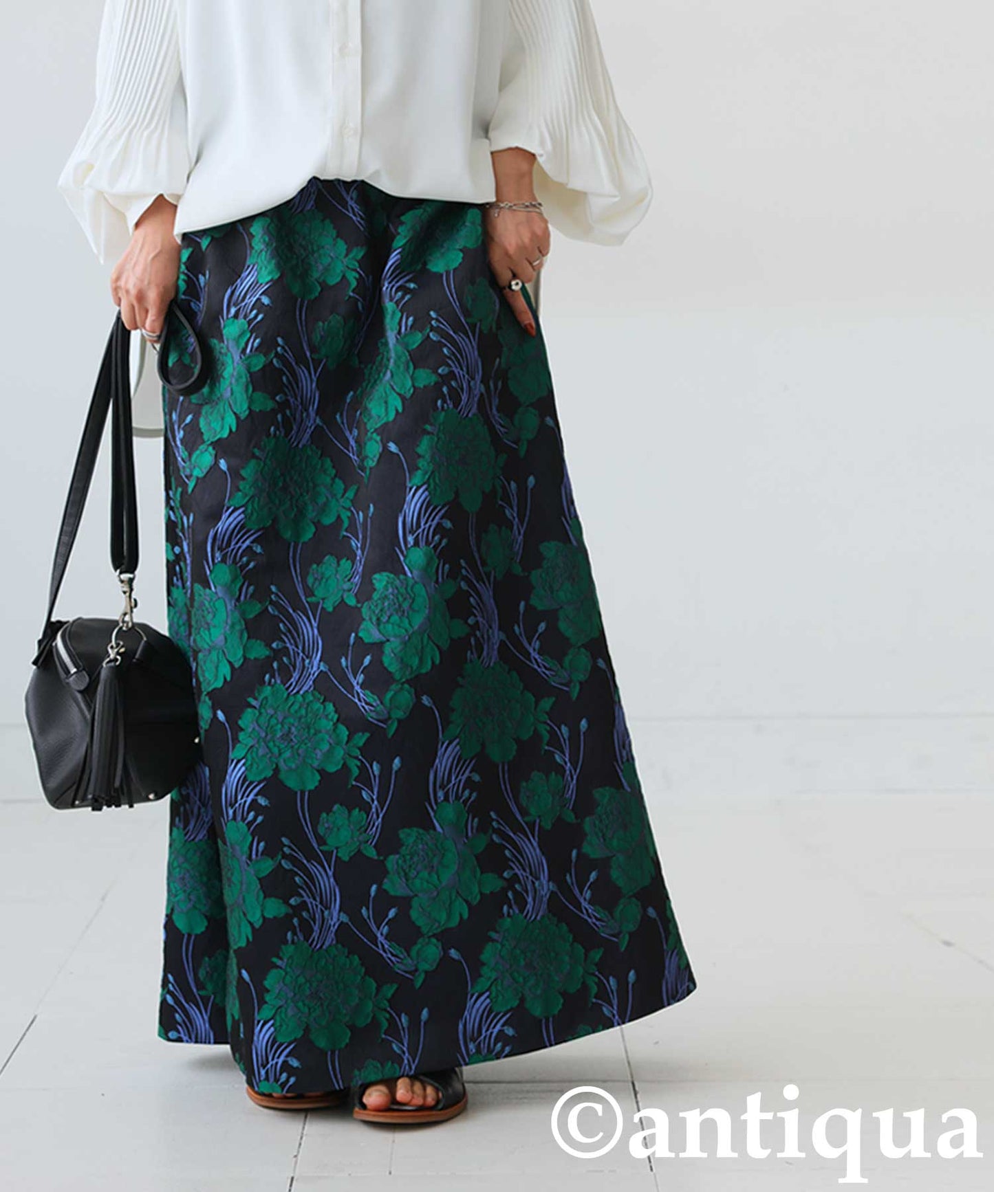 Floral Jacquard Skirt Ladies