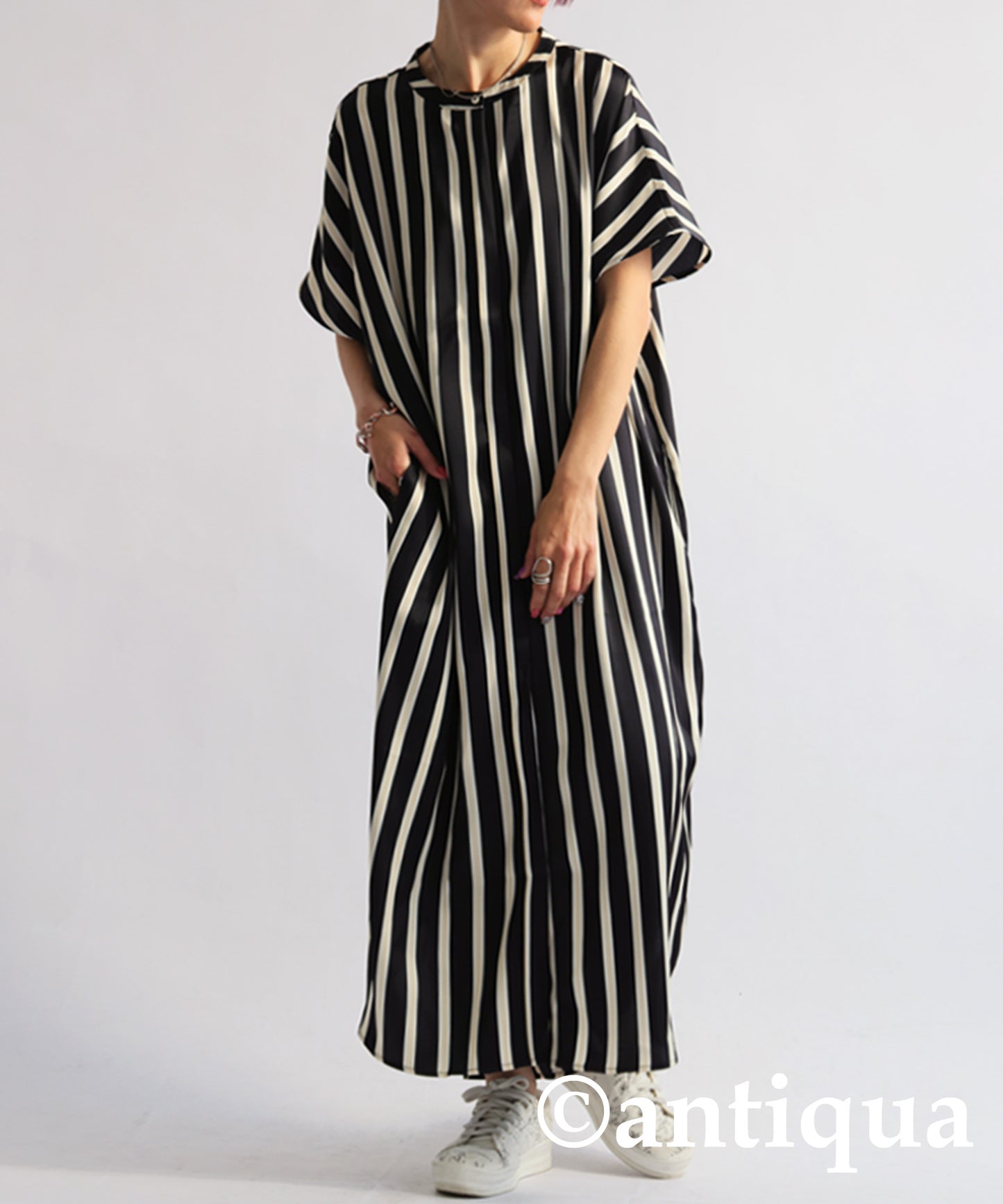 Striped Pattern Dress Ladies