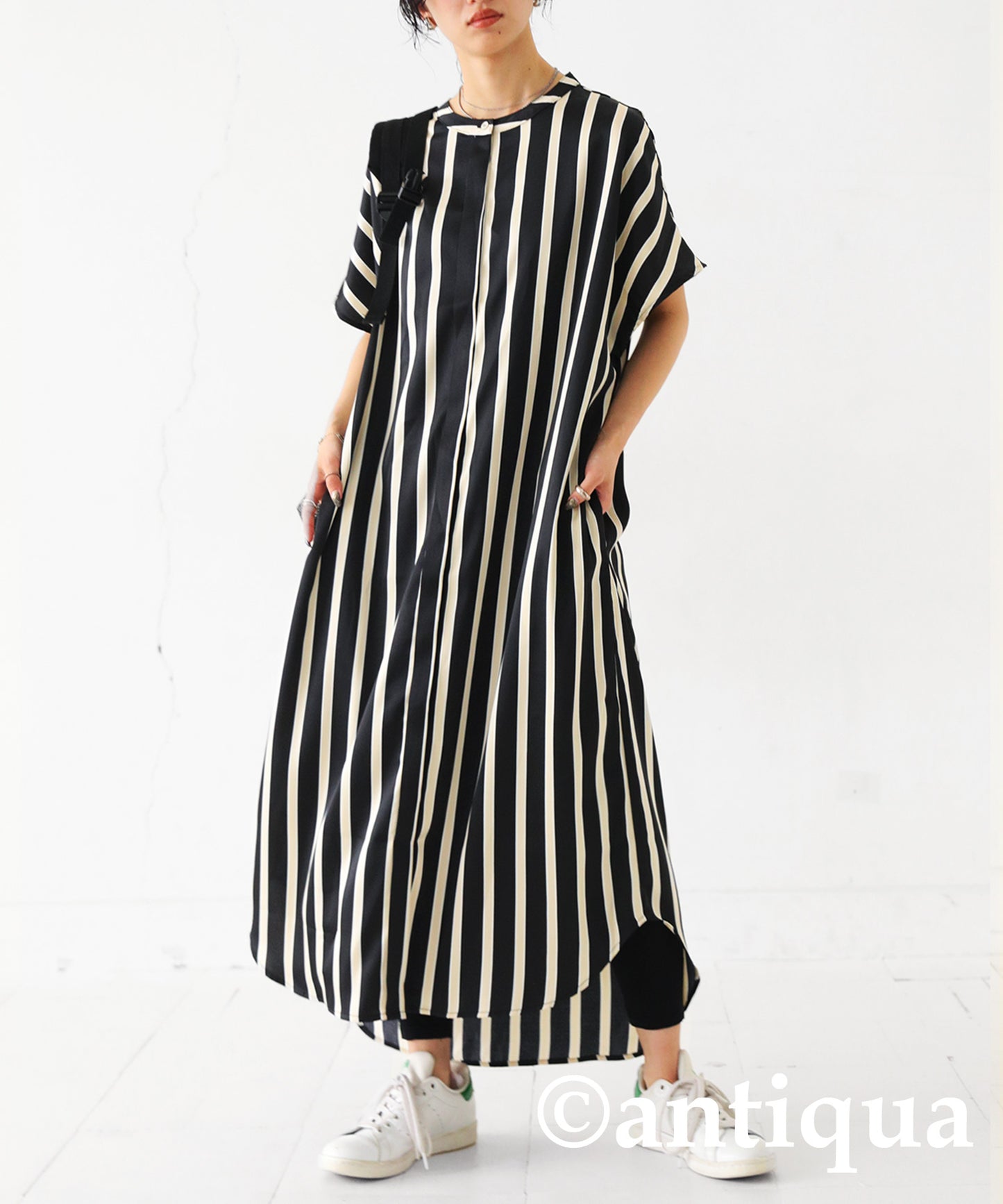 Striped Pattern Dress Ladies