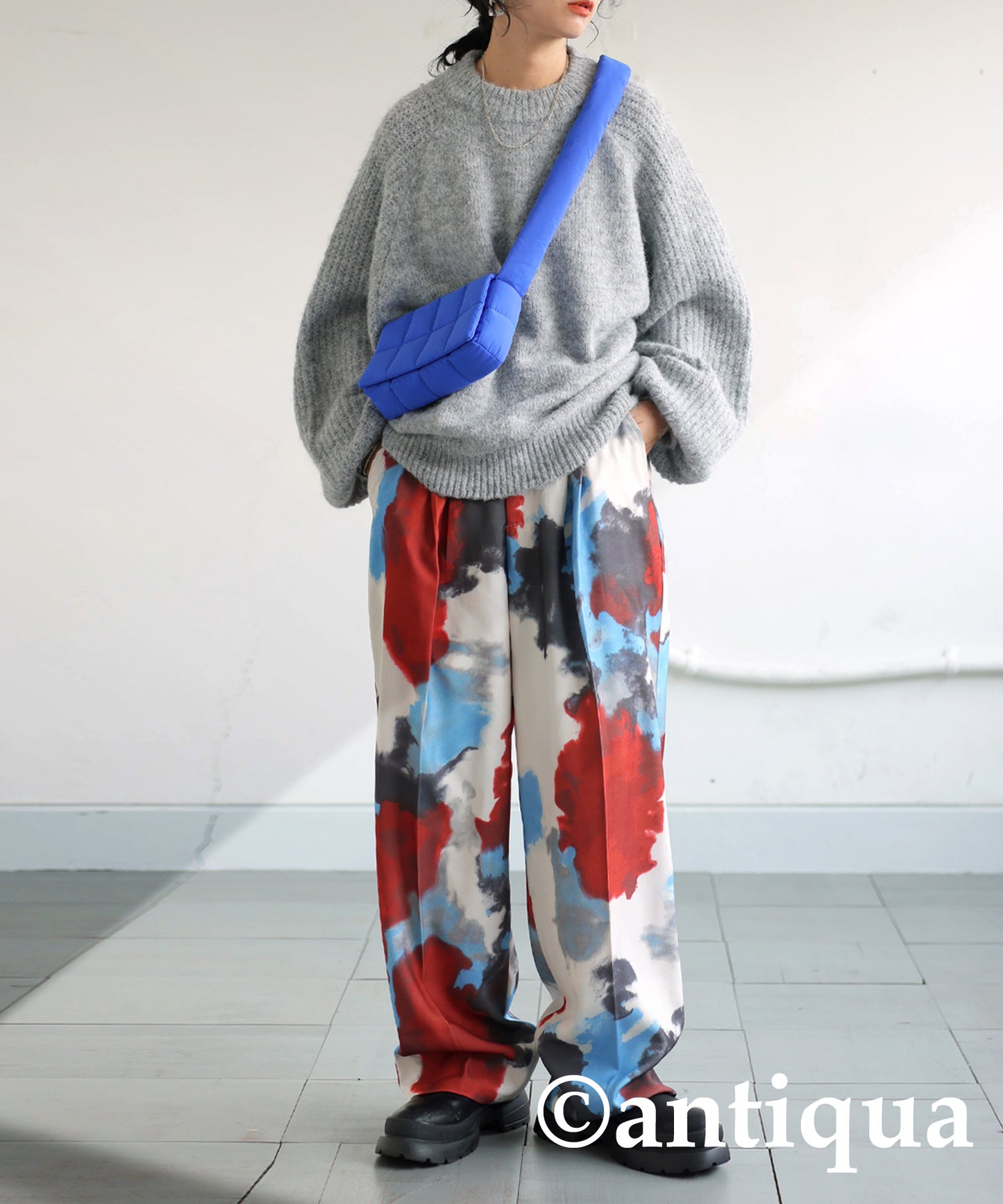 Watercolor Pattern Pants Ladies