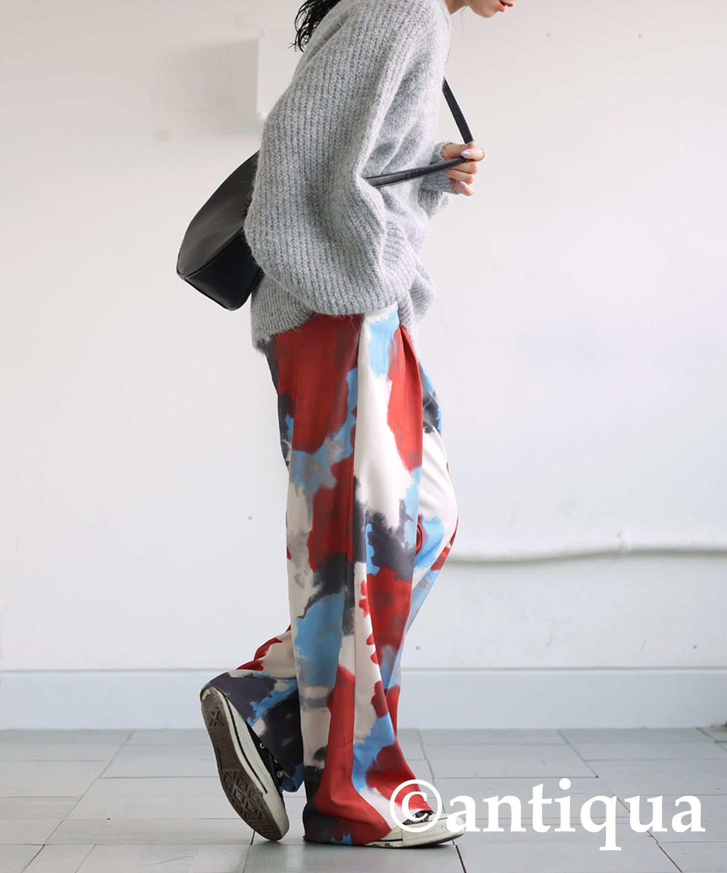 Watercolor Pattern Pants Ladies