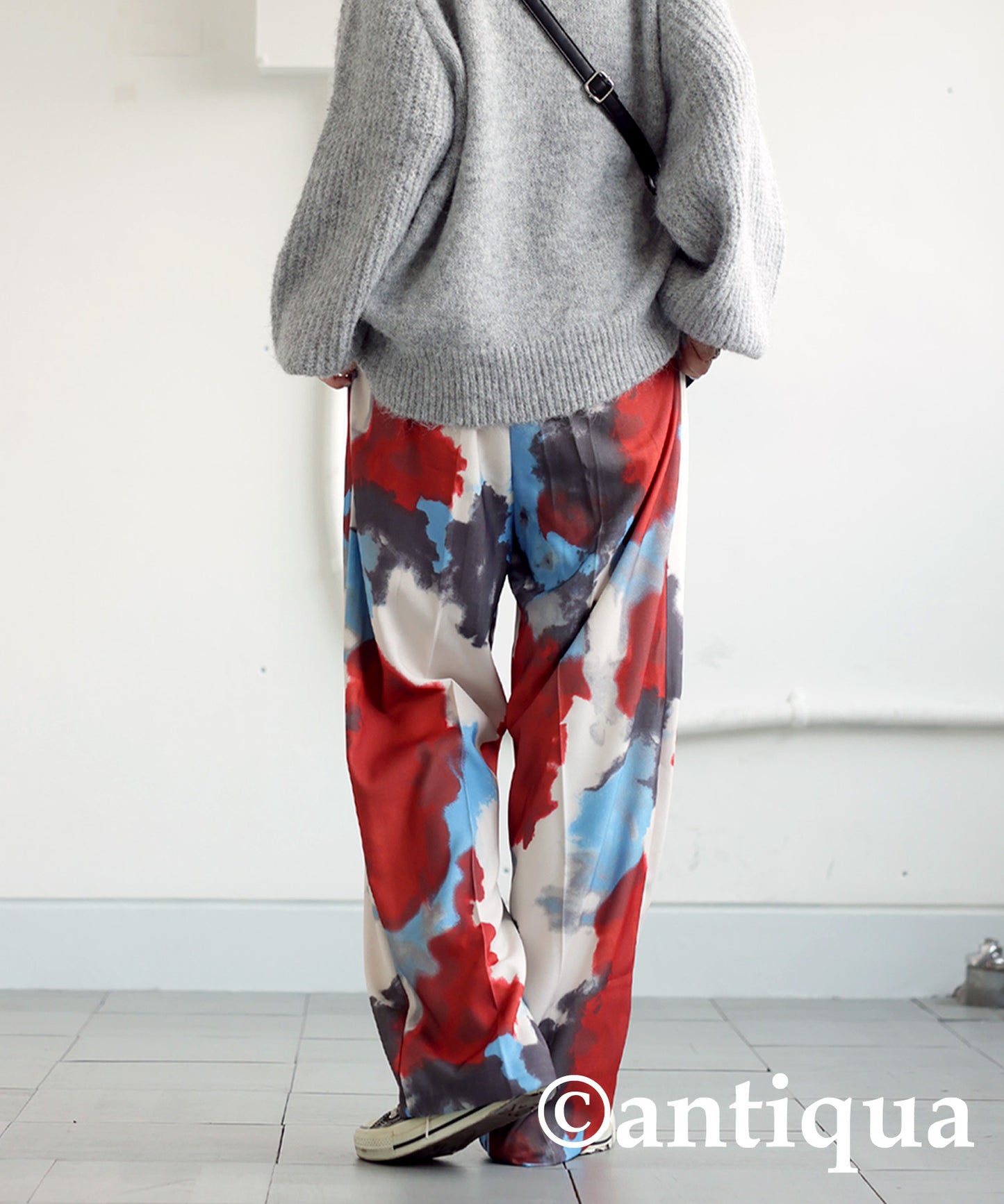 Watercolor Pattern Pants Ladies