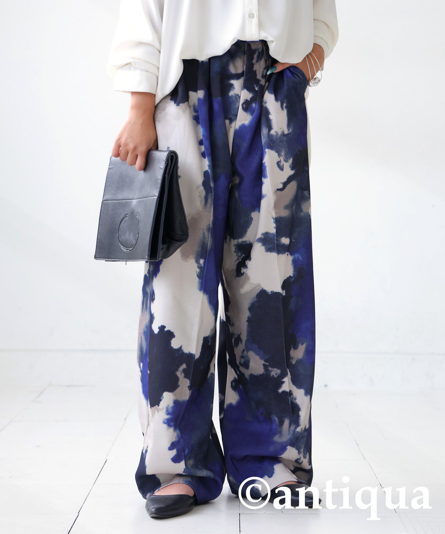 Watercolor Pattern Pants Ladies