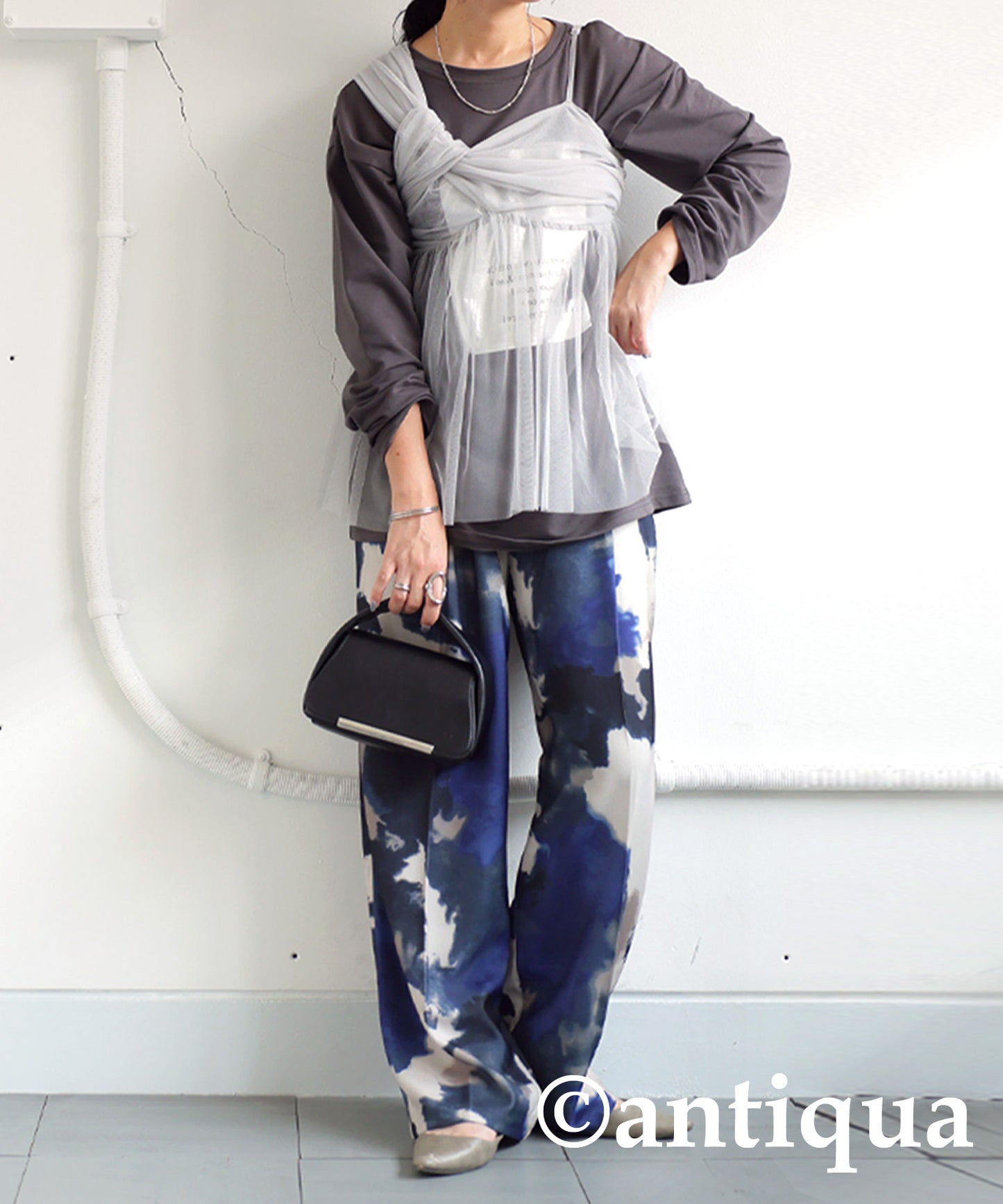 Watercolor Pattern Pants Ladies