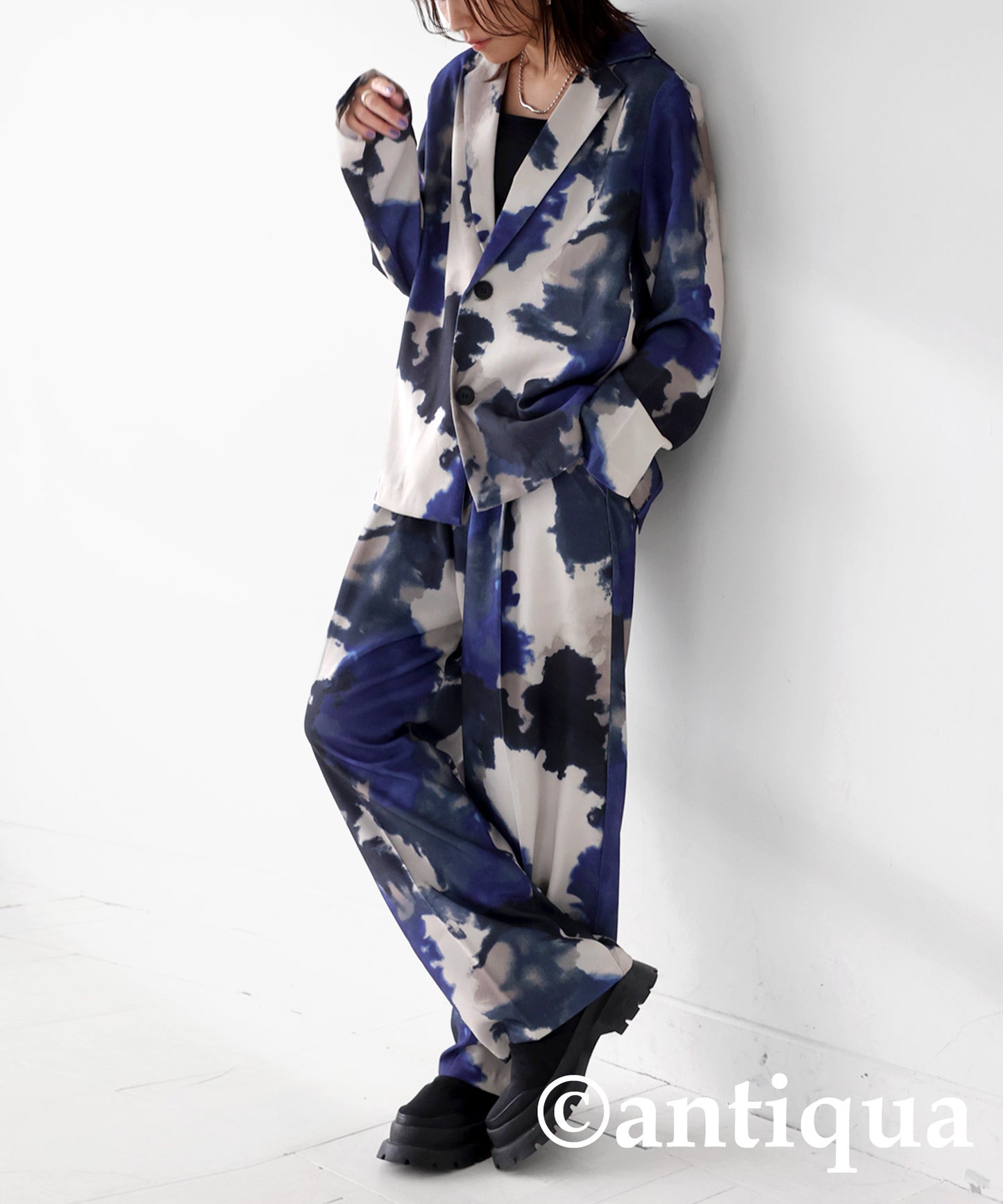 Watercolor Pattern Pants Ladies