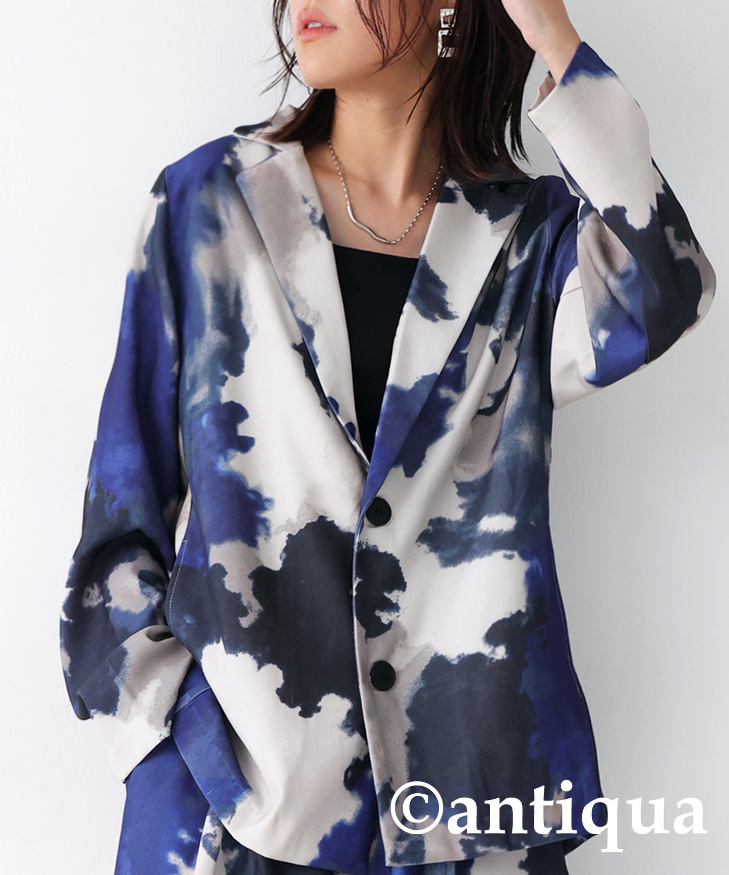 Watercolor Pattern Jacket Ladies