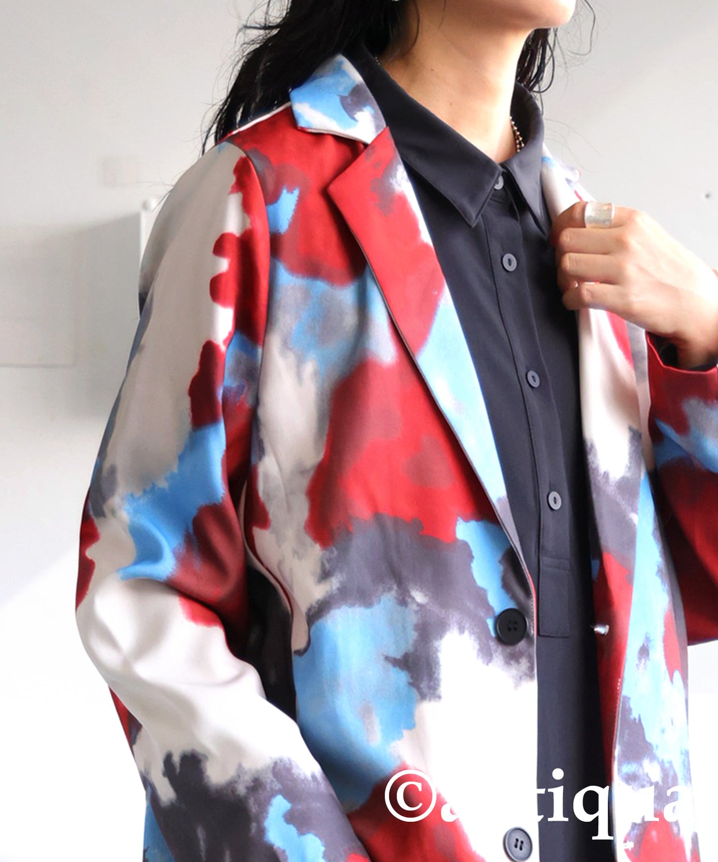 Watercolor Pattern Jacket Ladies