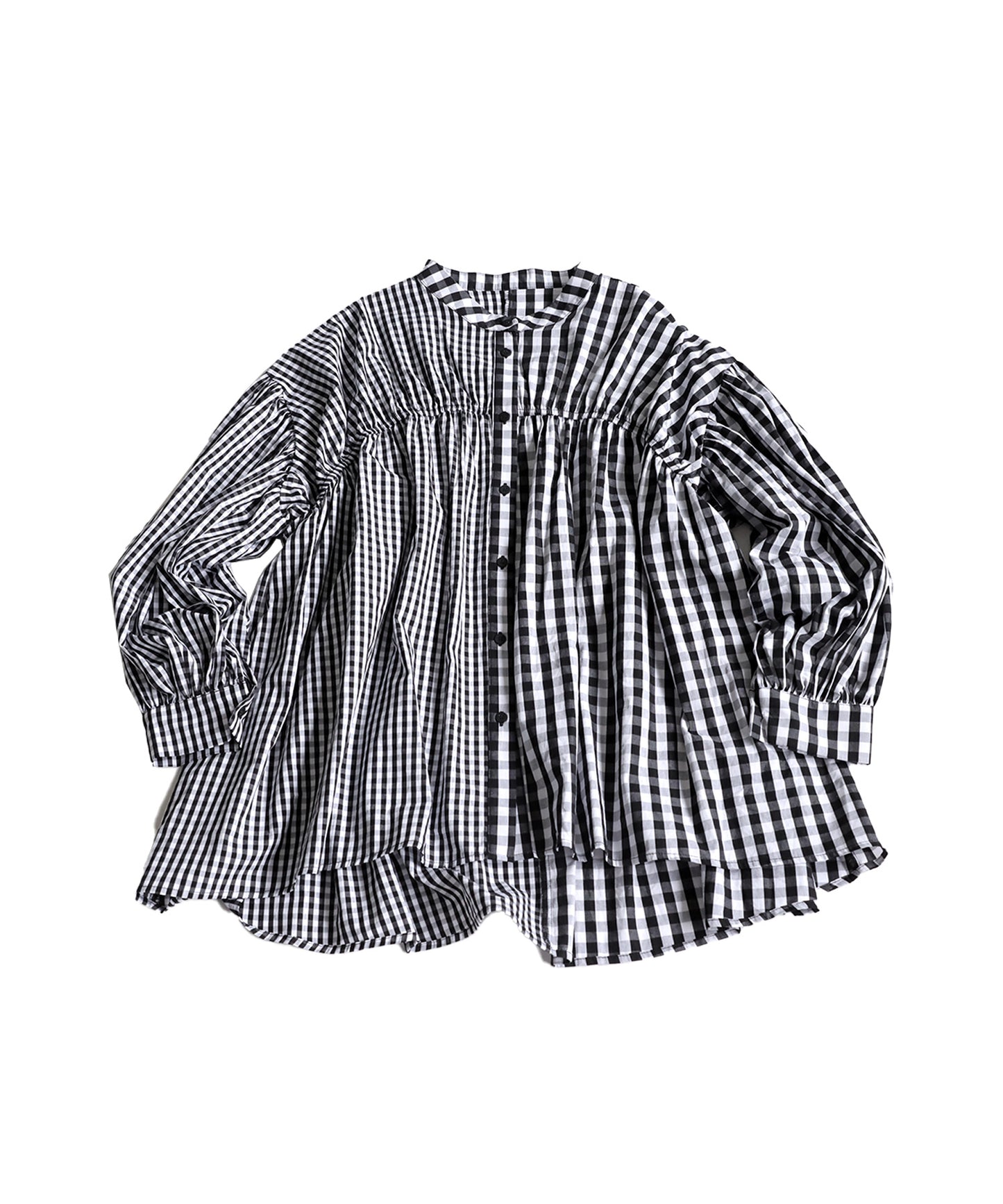 Check Pattern Volume Shirt Ladies