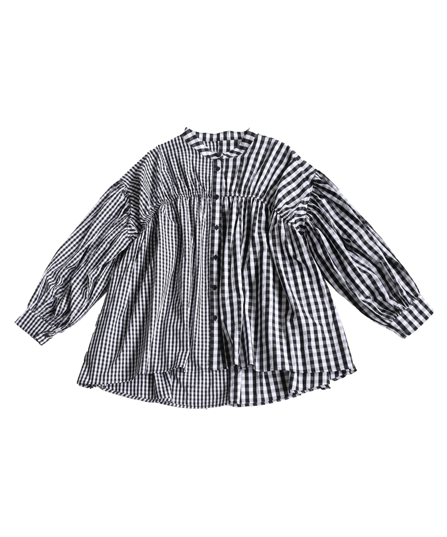 Check Pattern Volume Shirt Ladies