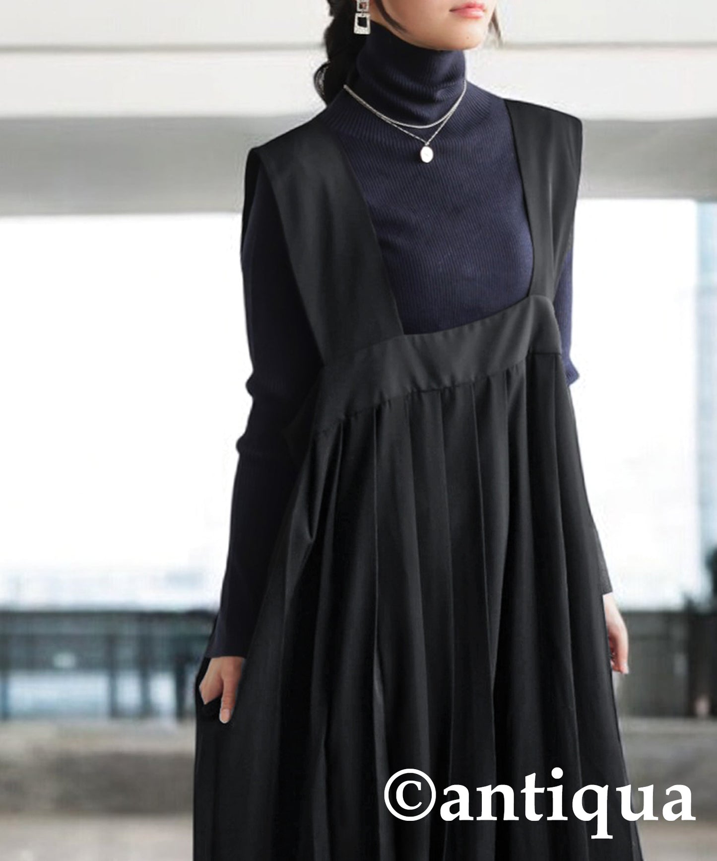 Pleated Design Dress Ladies