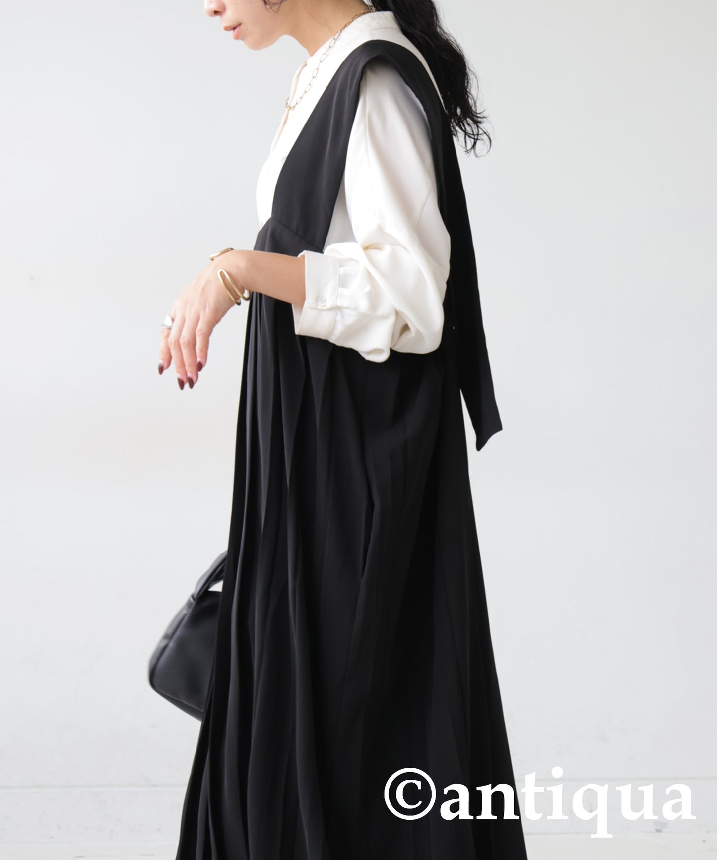 Pleated Design Dress Ladies