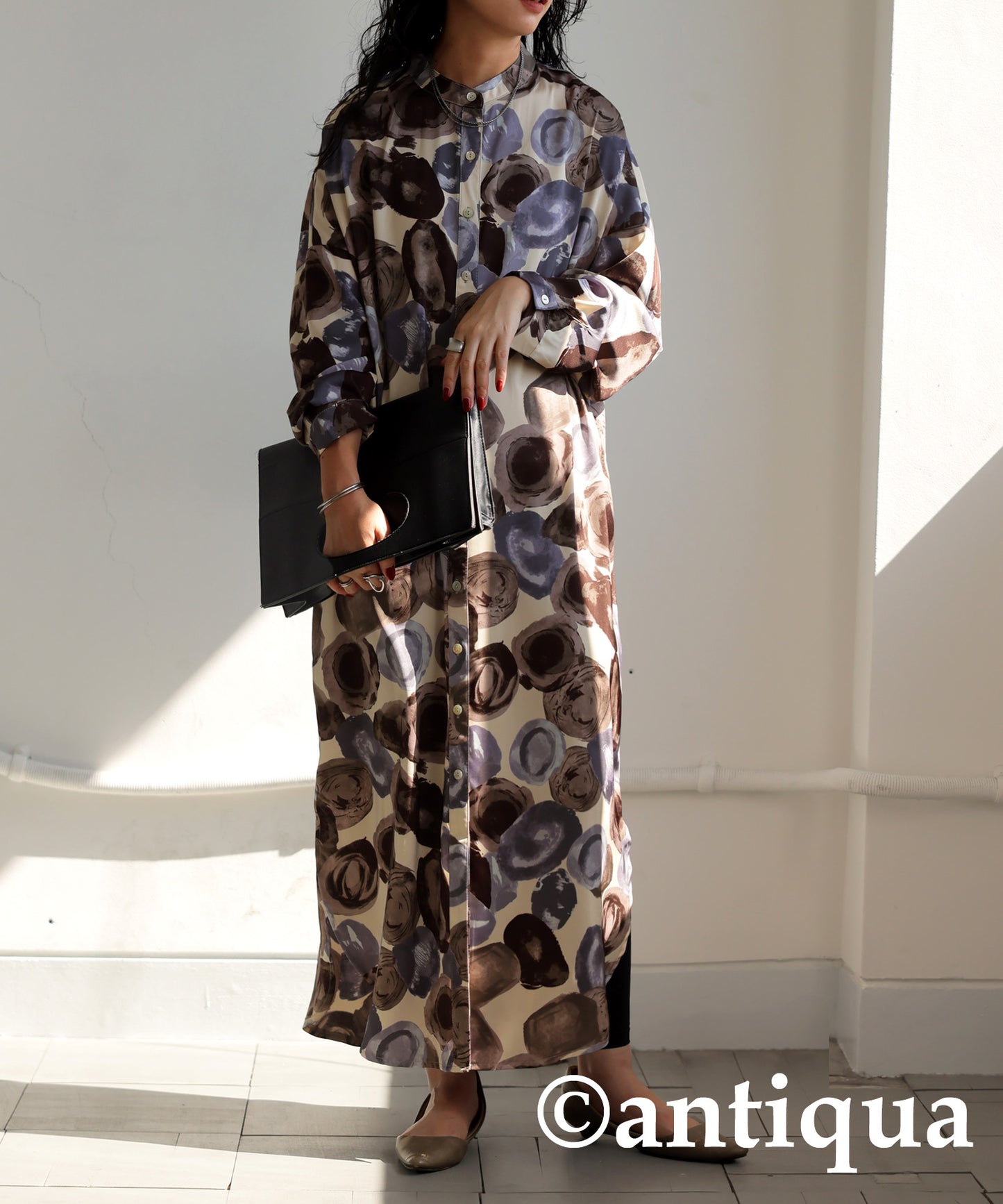 Patterned Shirt Dress Ladies