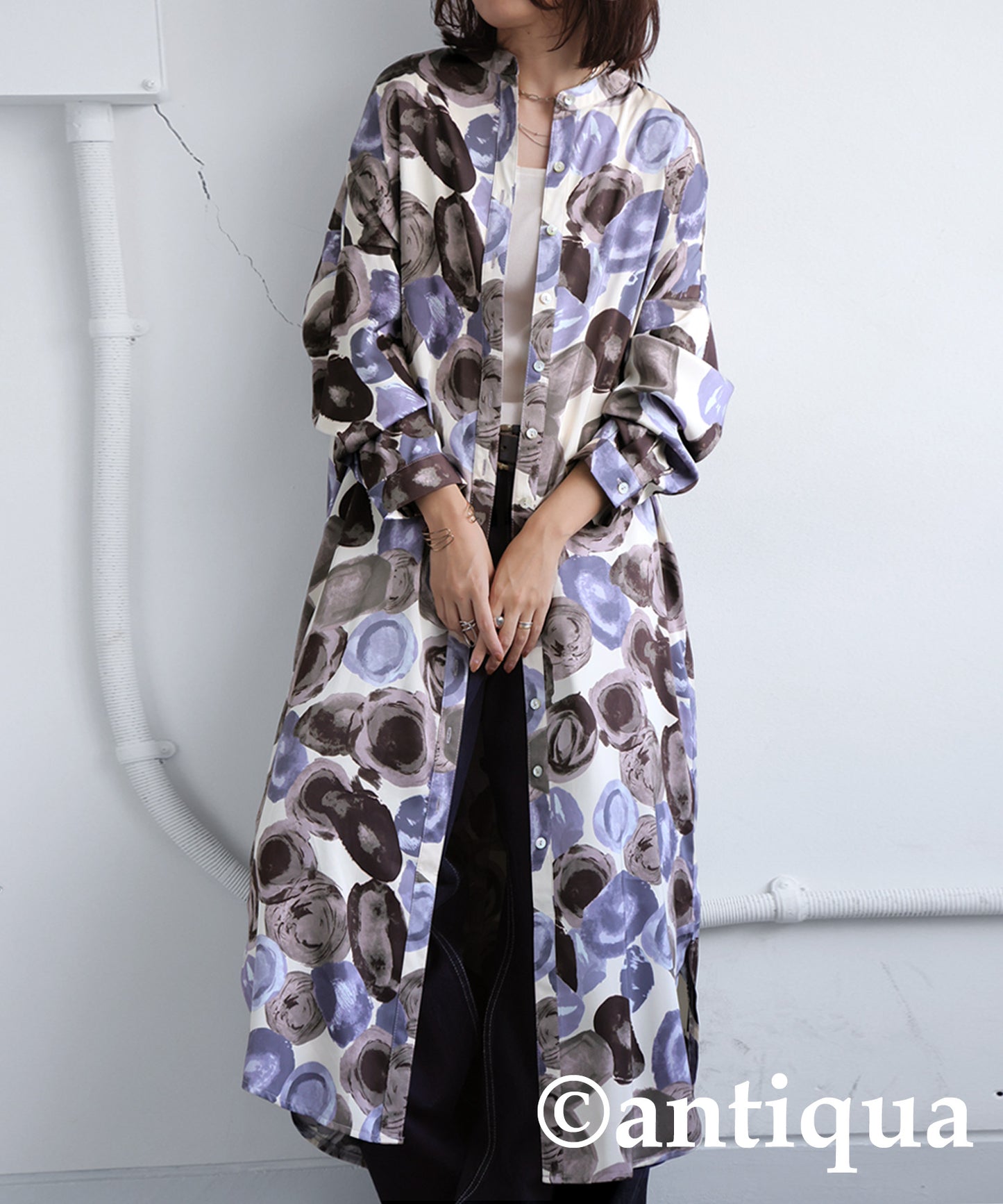 Patterned Shirt Dress Ladies