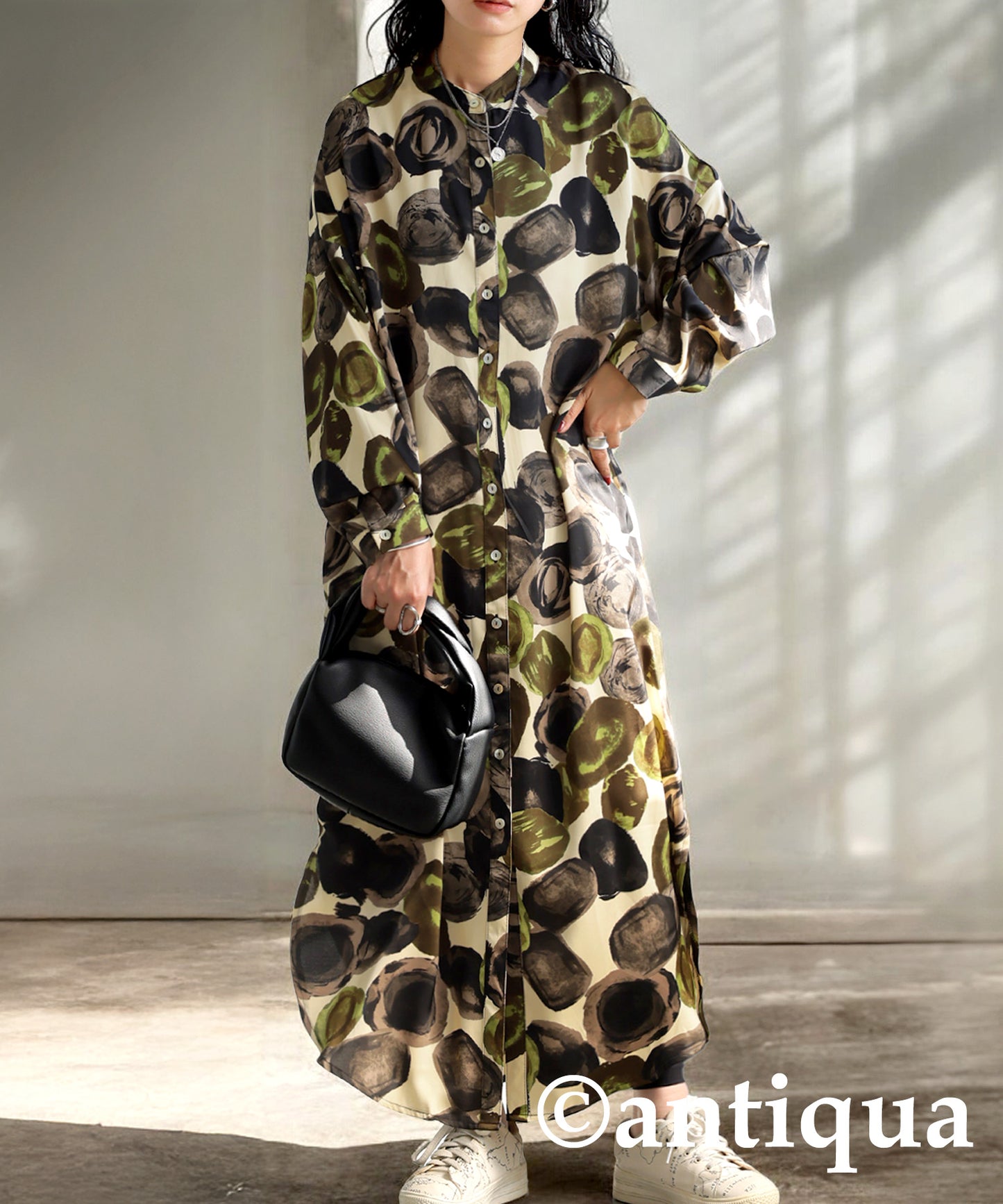 Patterned Shirt Dress Ladies