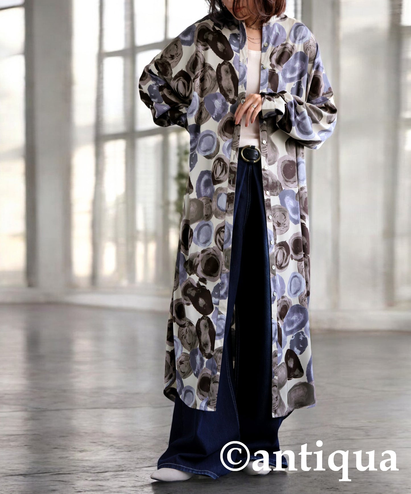 Patterned Shirt Dress Ladies