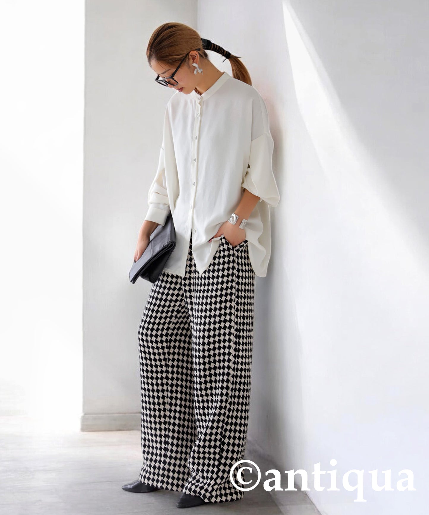 Plaid Tweed Pants Ladies