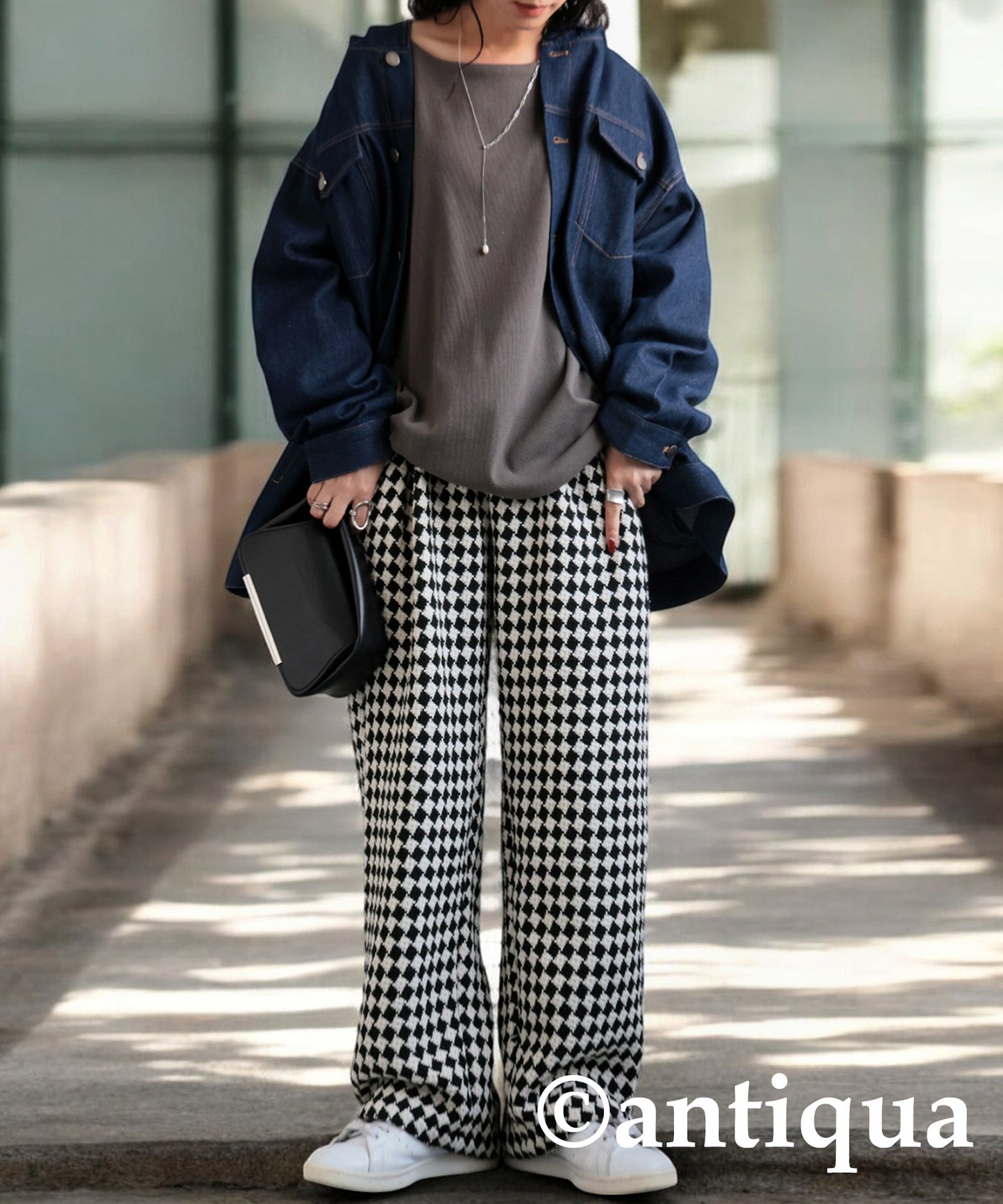 Plaid Tweed Pants Ladies