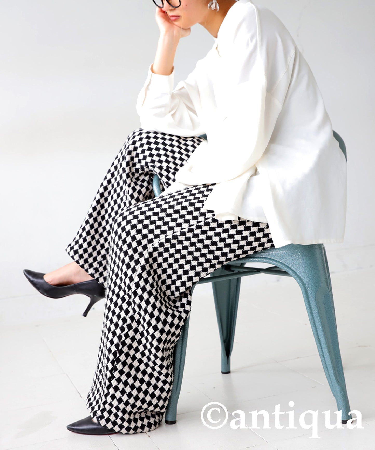 Plaid Tweed Pants Ladies