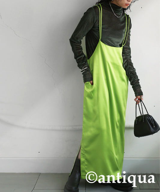 Glossy Overalls Skirt Ladies