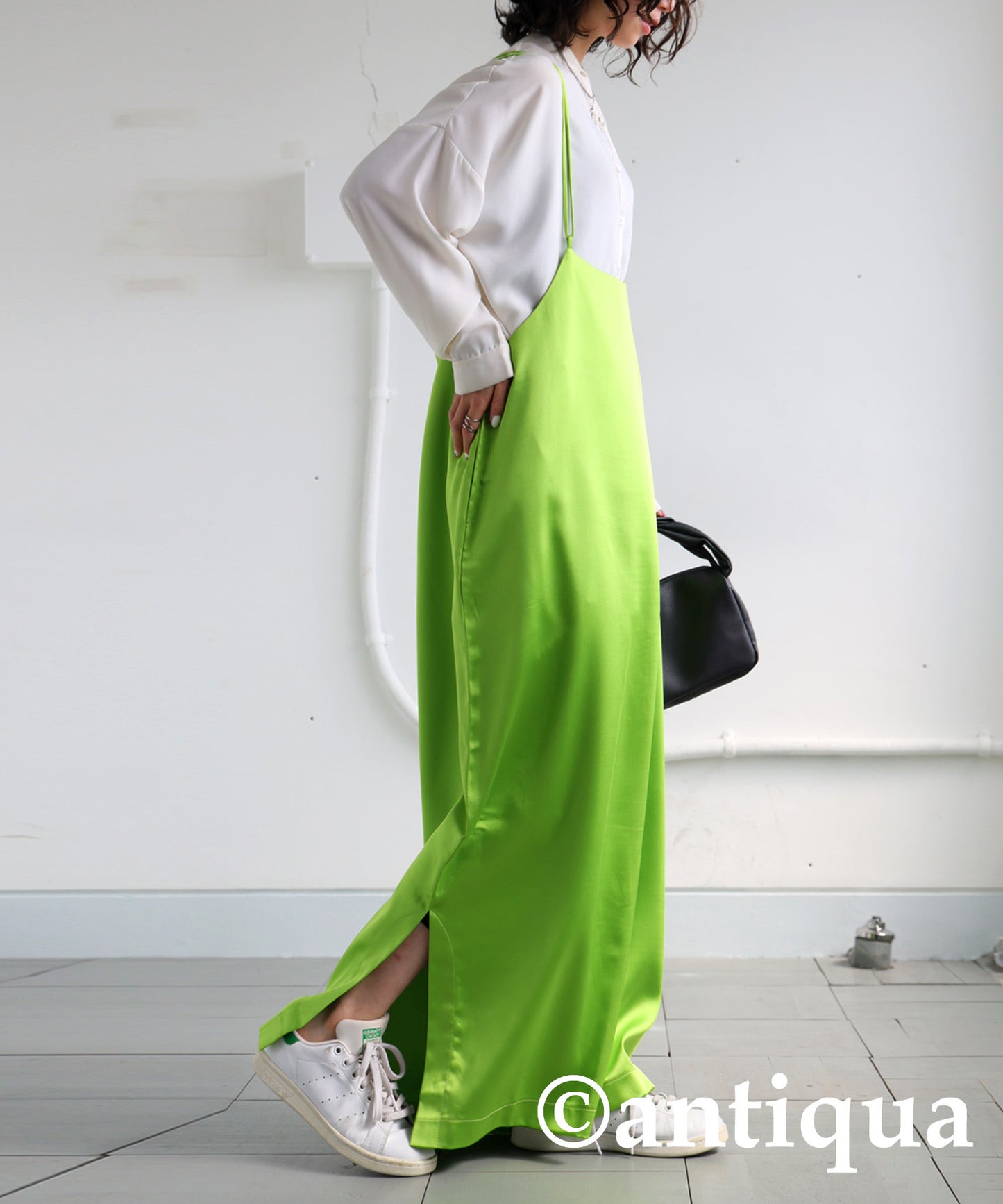 Glossy Overalls Skirt Ladies