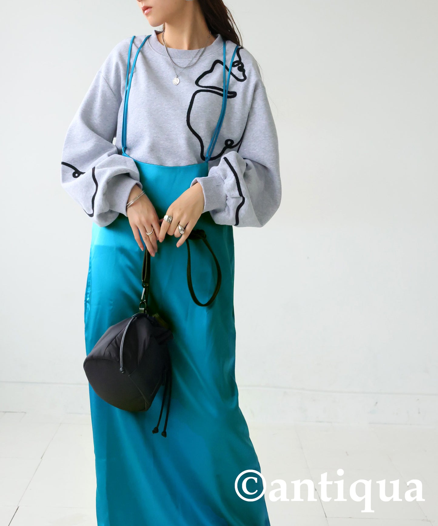 Glossy Overalls Skirt Ladies