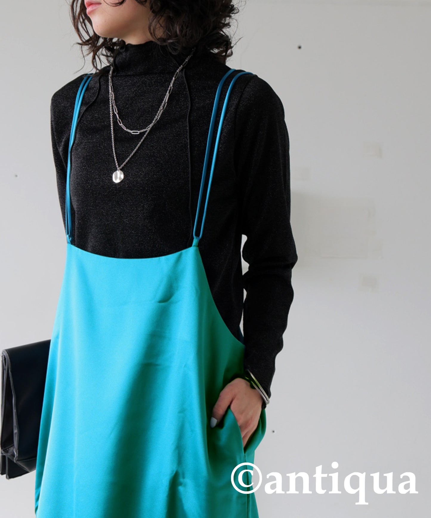 Glossy Overalls Skirt Ladies