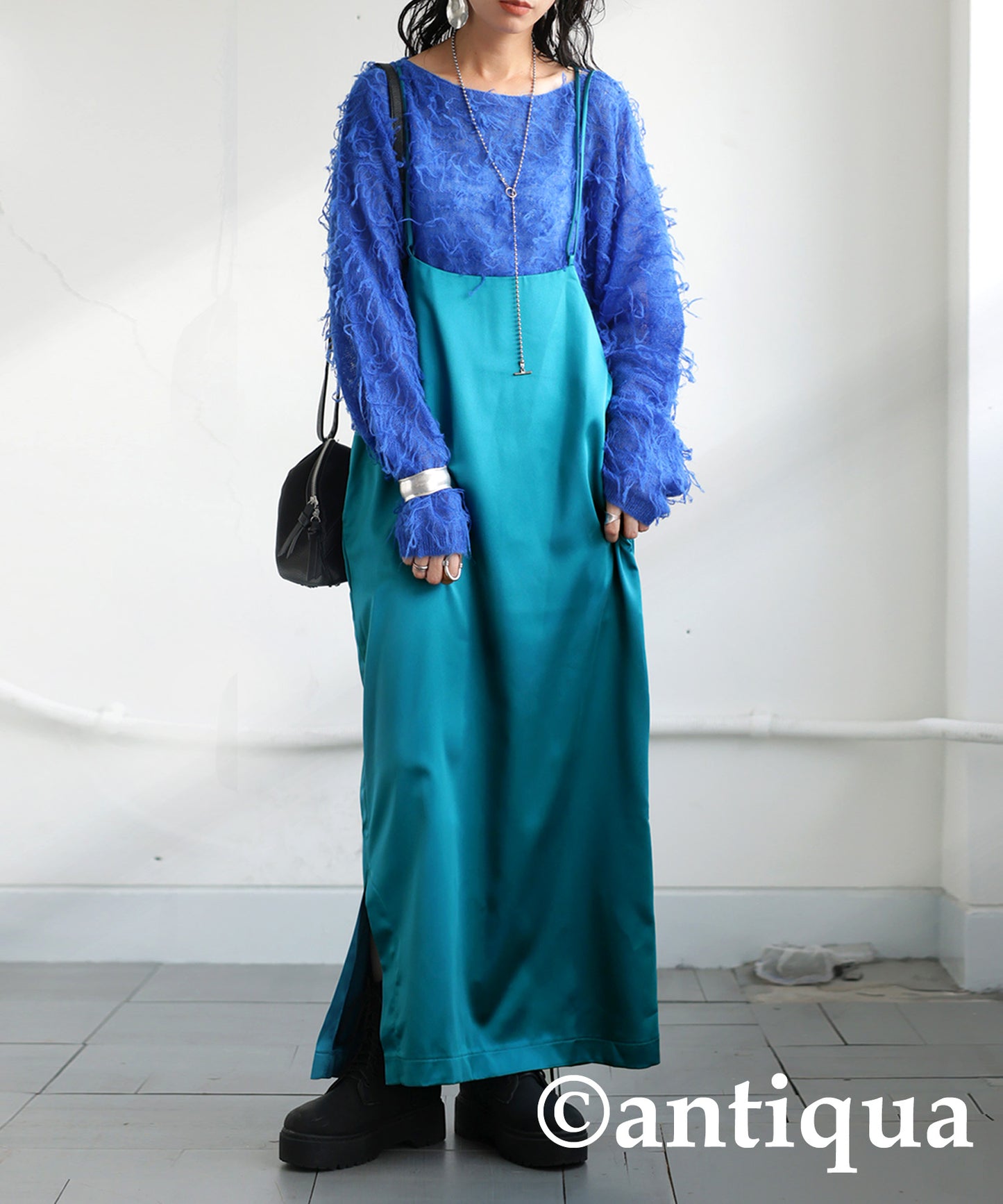 Glossy Overalls Skirt Ladies