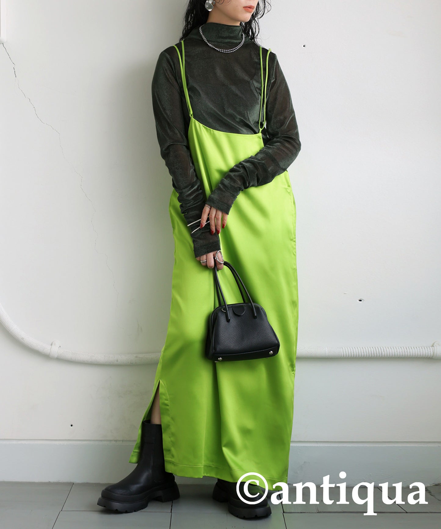 Glossy Overalls Skirt Ladies
