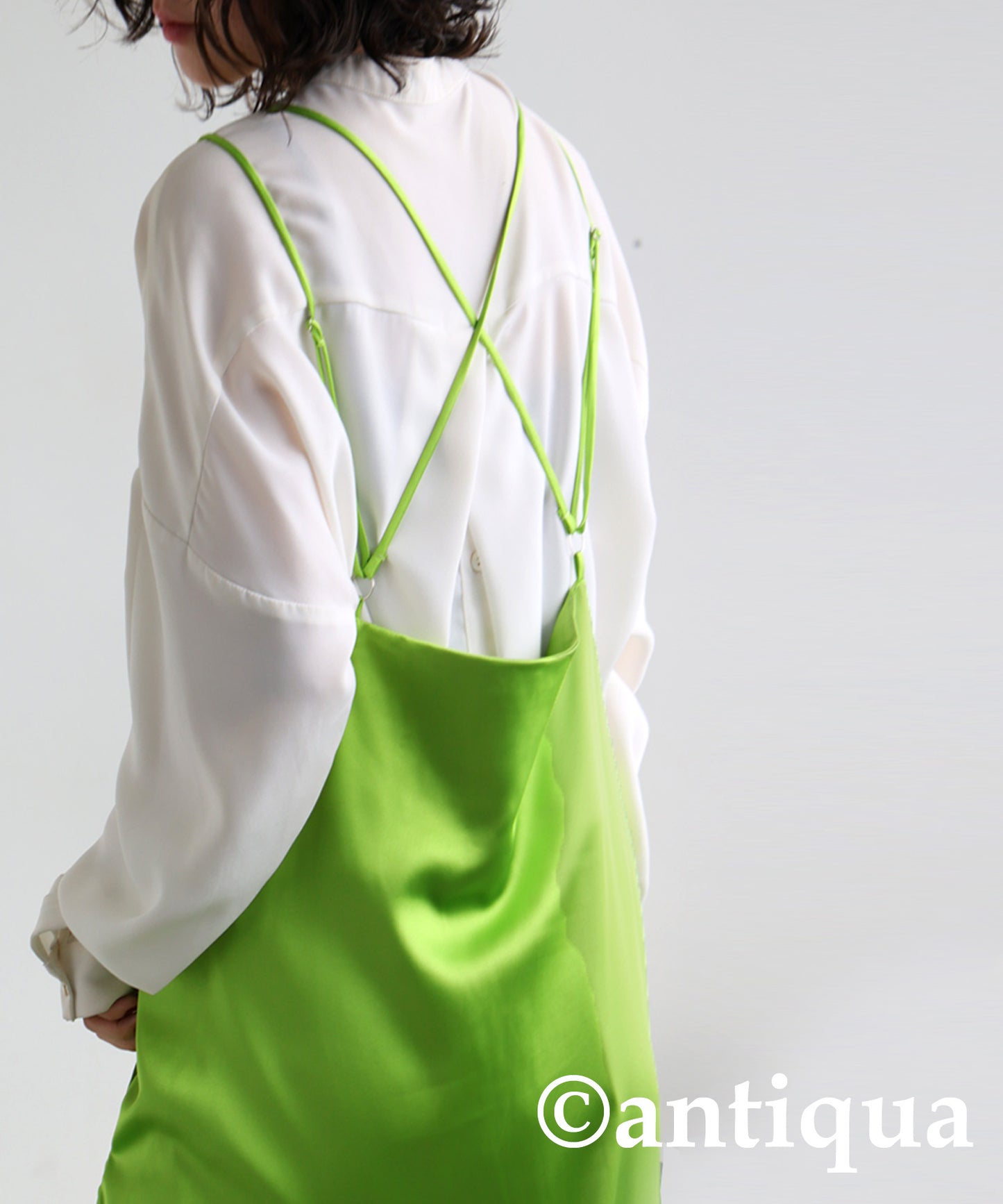 Glossy Overalls Skirt Ladies