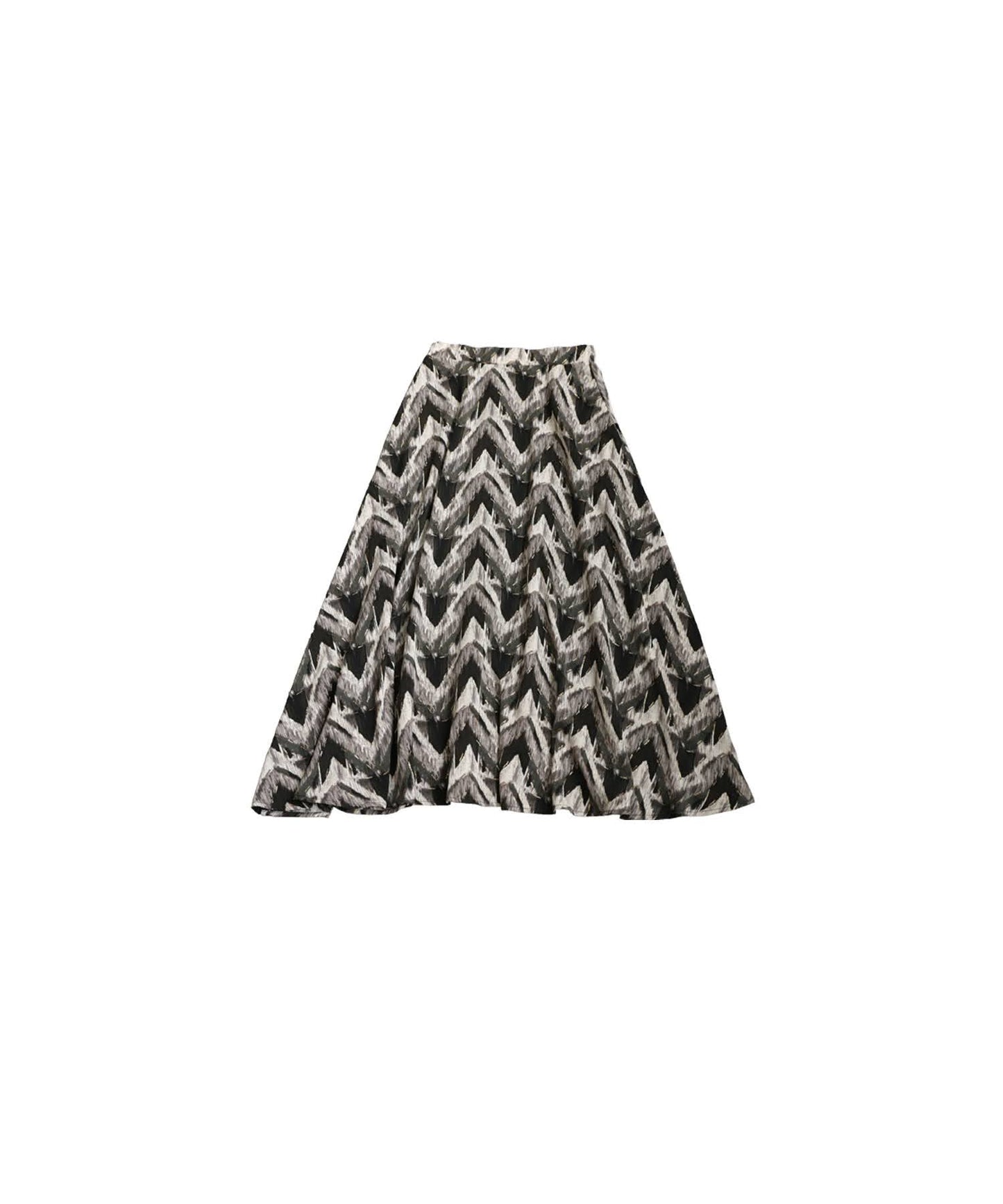Ladies Art Pattern Flared Skirt