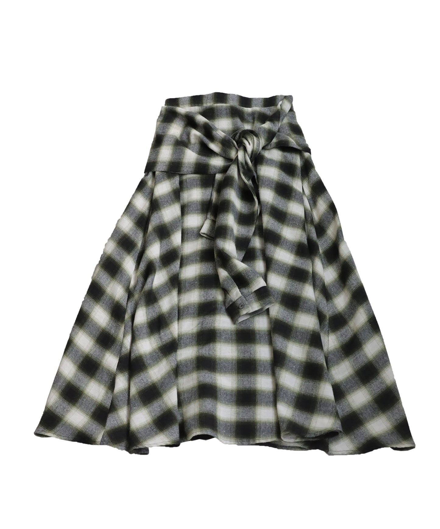 Waist-Wrapped Shirt Style Skirt Ladies