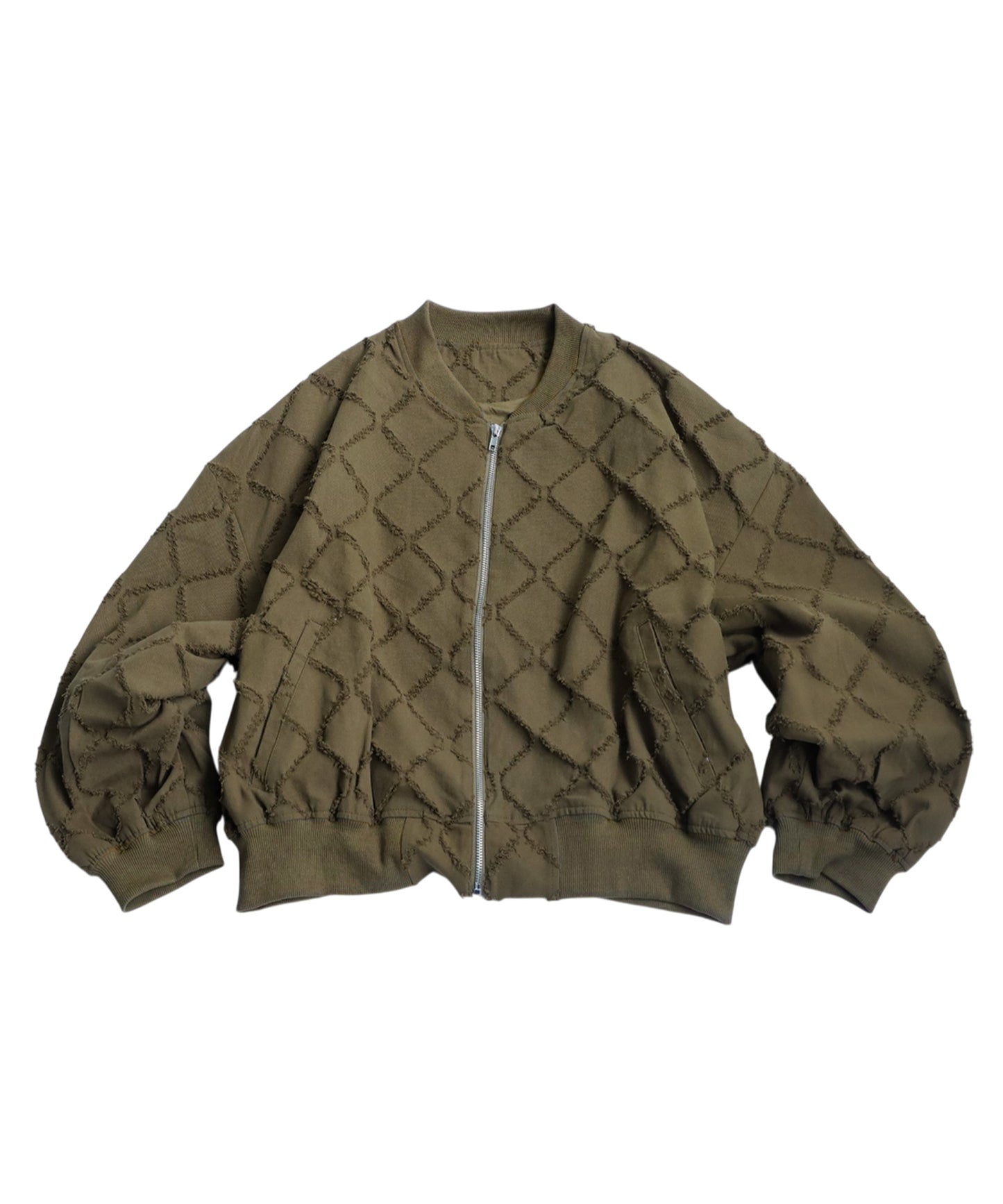 Plaid Jacquard Blouson Ladies