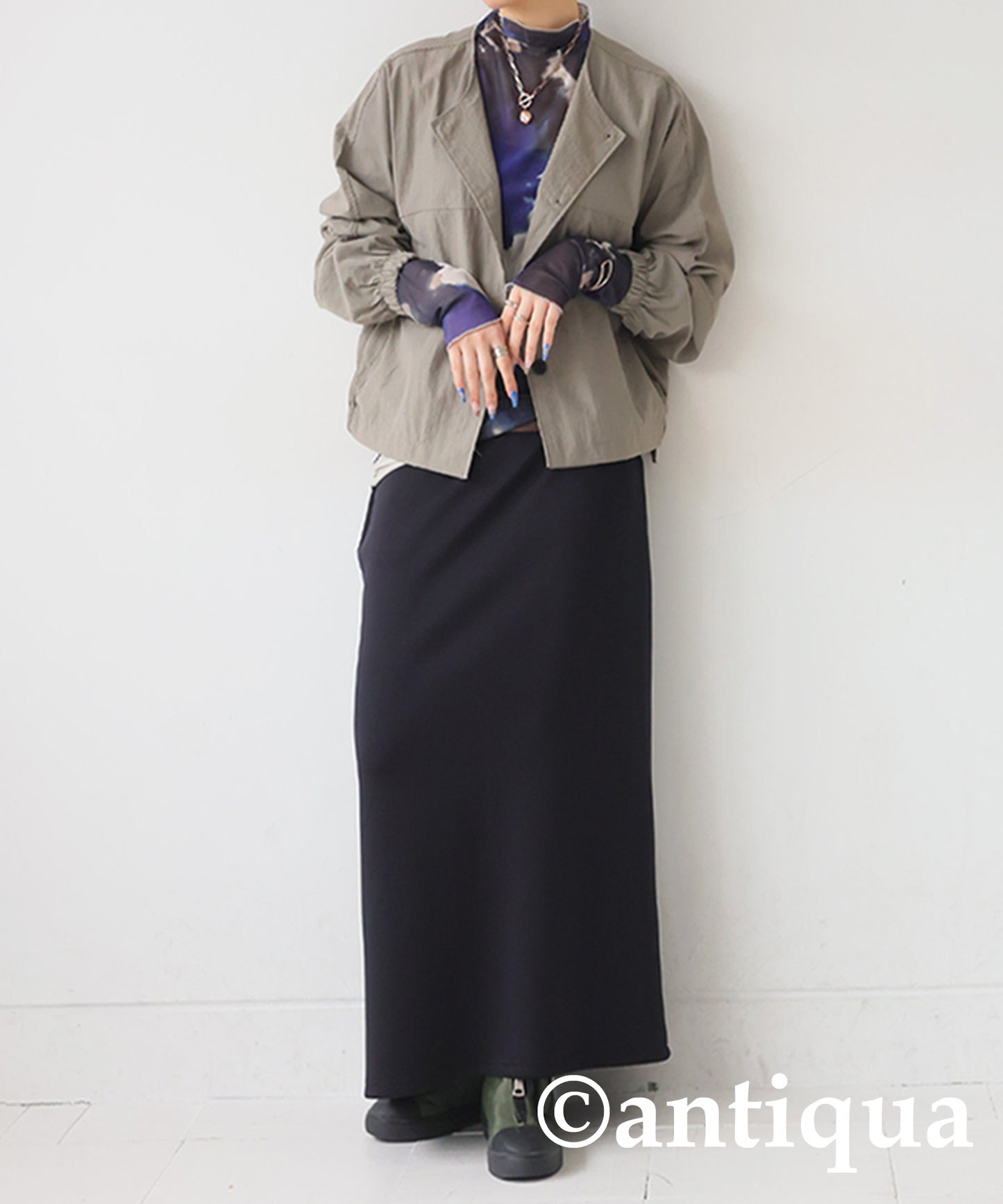 Watercolor Print Sheer Tops Ladies