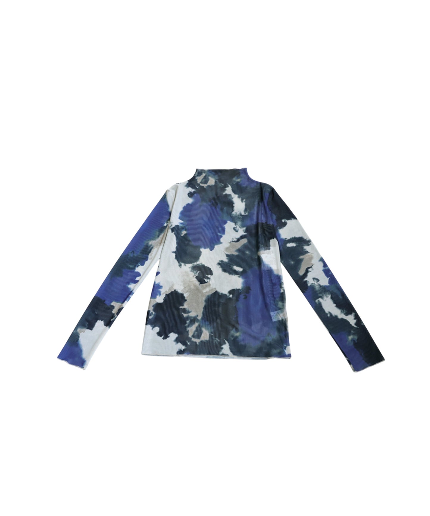 Watercolor Print Sheer Tops Ladies