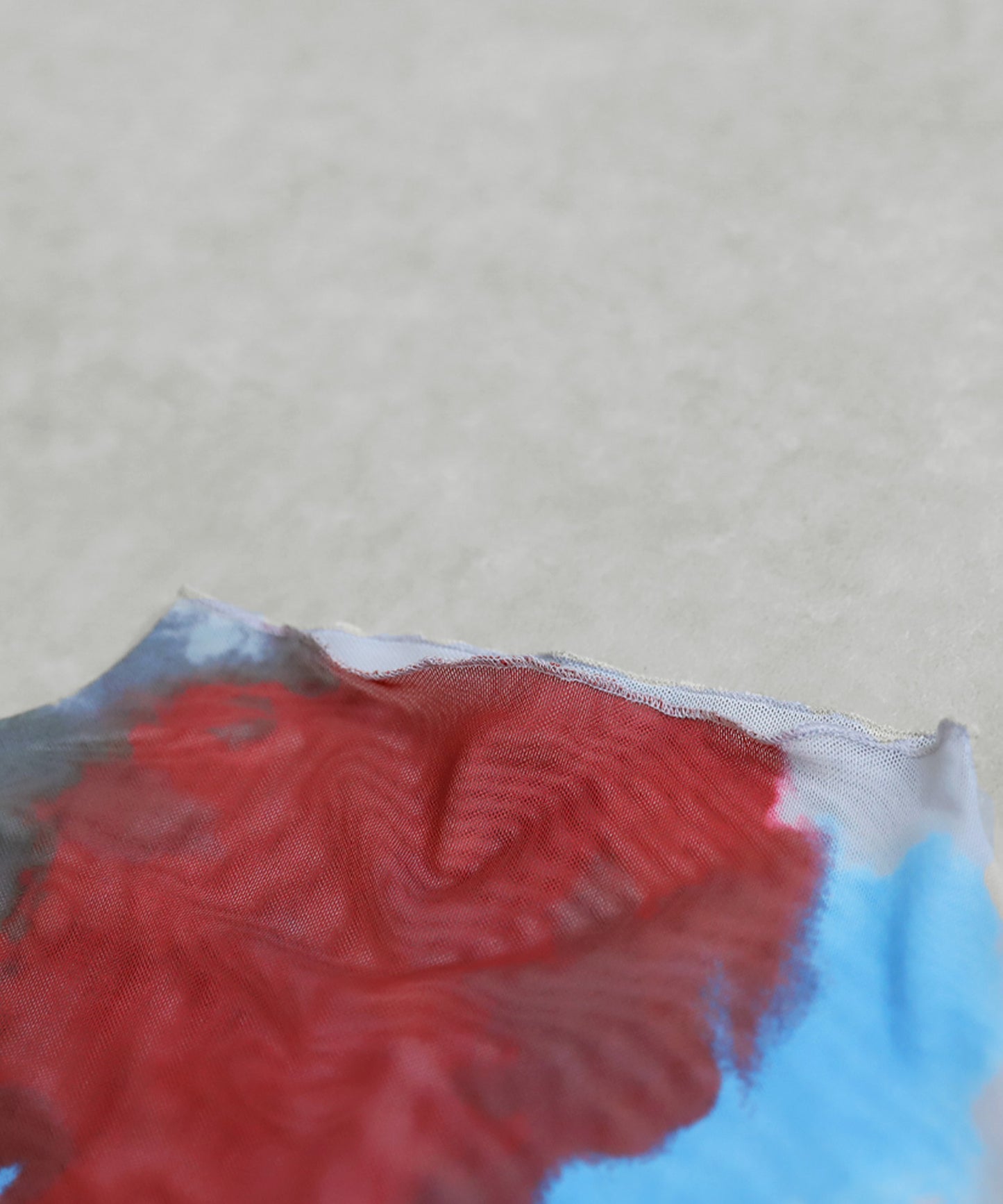 Watercolor Print Sheer Tops Ladies